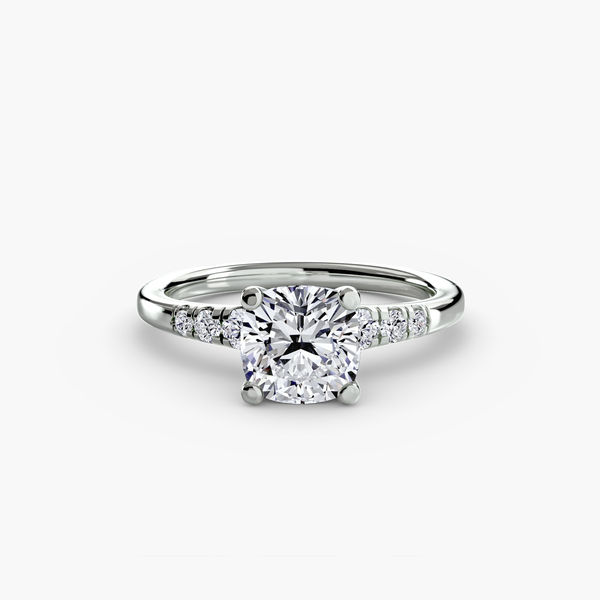 Solitaire with Shoulder Accents EclectiCarat