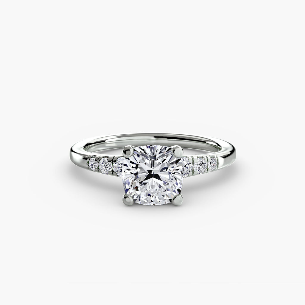 Solitaire with Shoulder Accents EclectiCarat