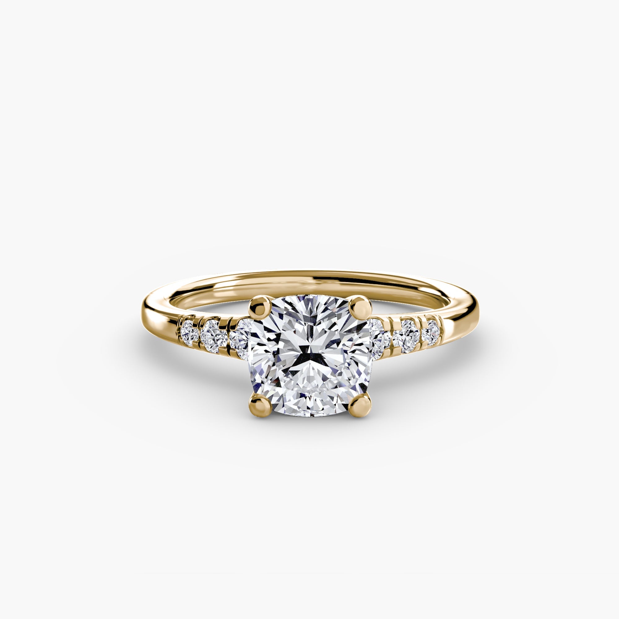 Solitaire with Shoulder Accents EclectiCarat
