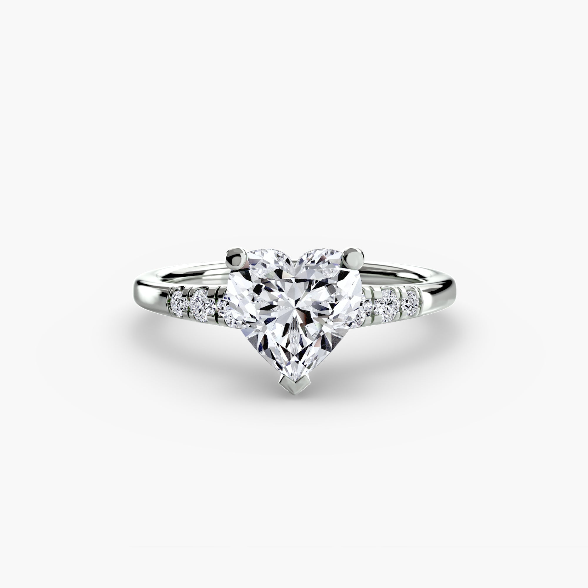 Solitaire with Shoulder Accents EclectiCarat