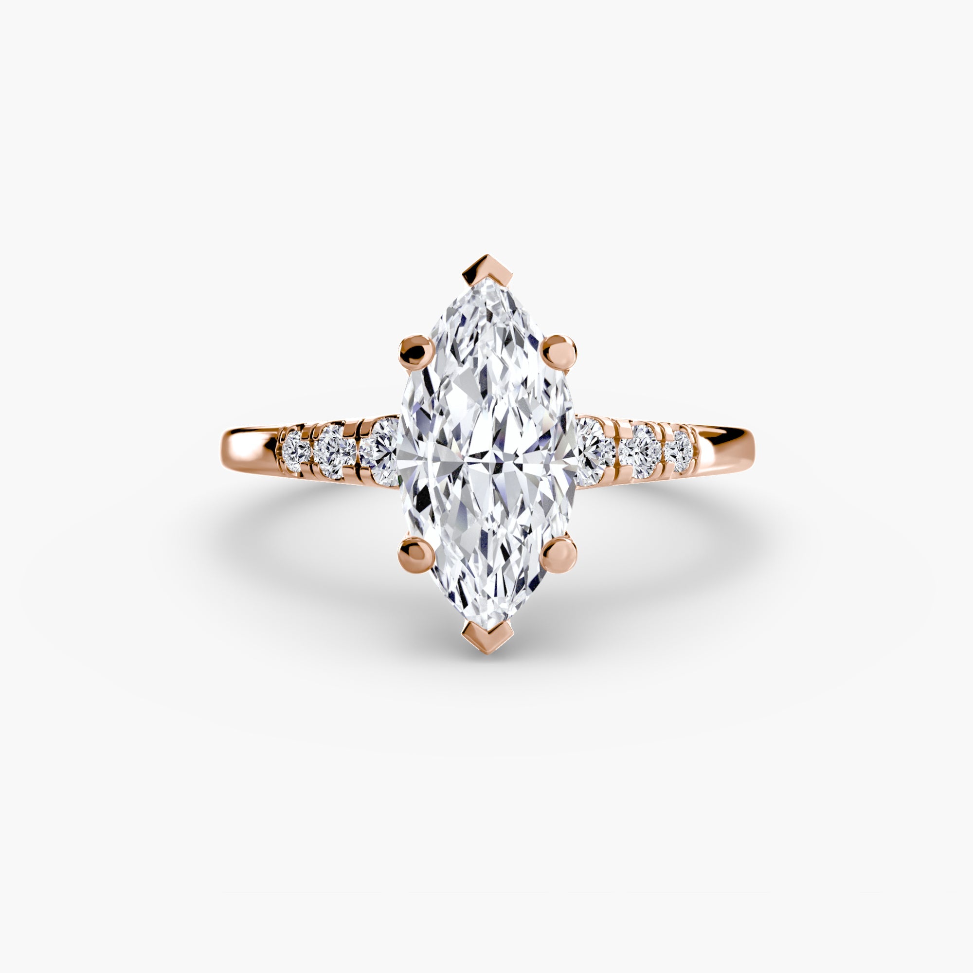 Solitaire with Shoulder Accents EclectiCarat
