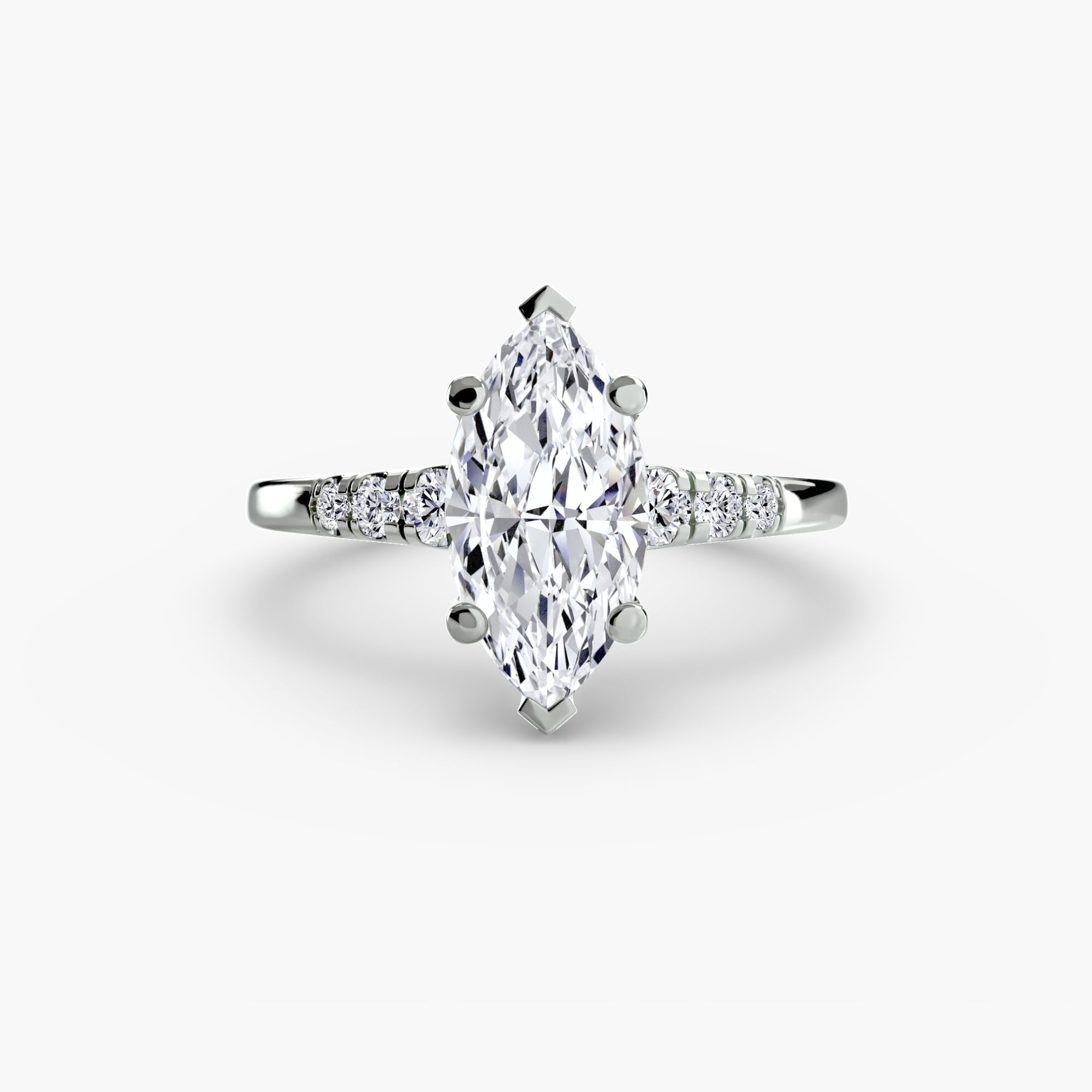 Solitaire with Shoulder Accents EclectiCarat