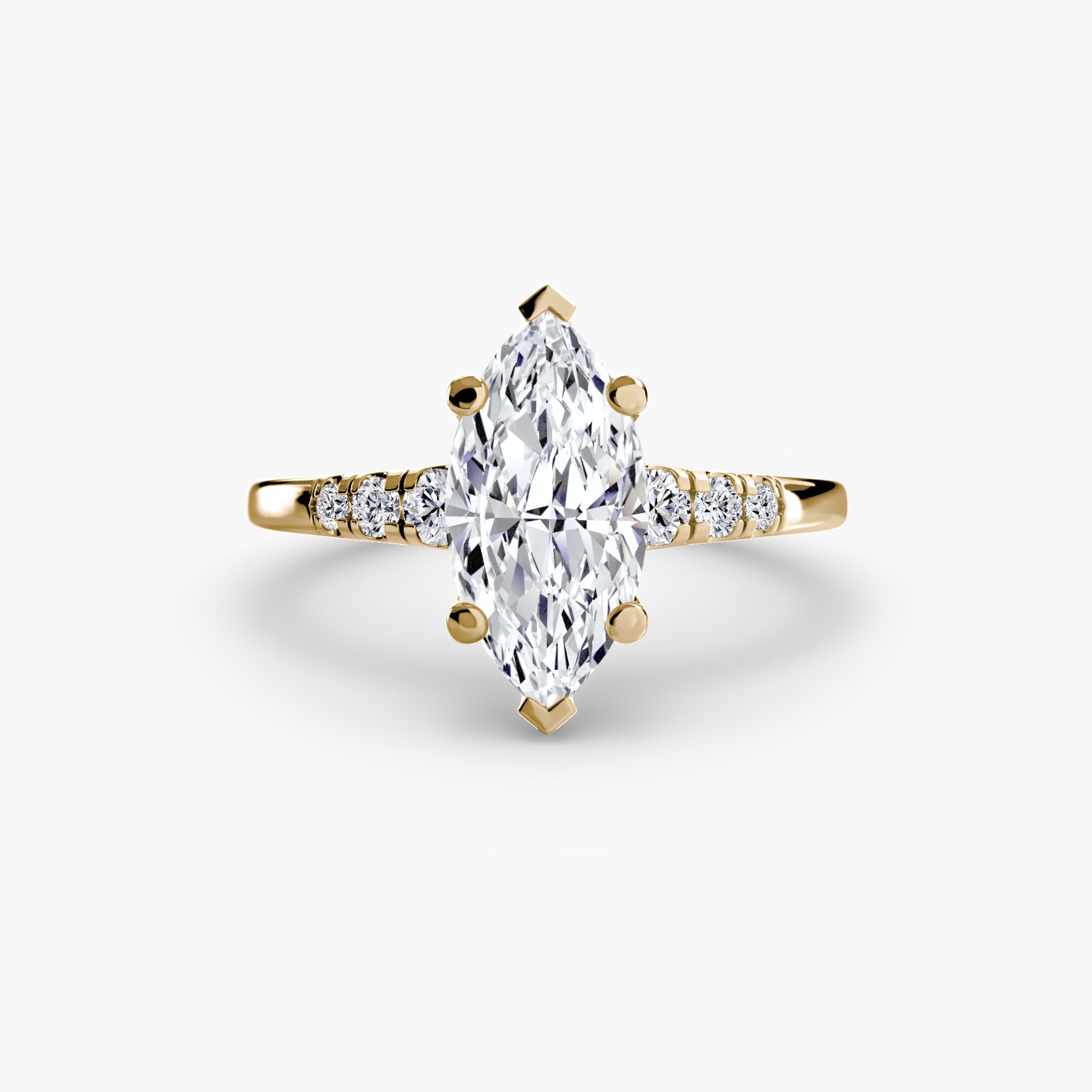 Solitaire with Shoulder Accents EclectiCarat