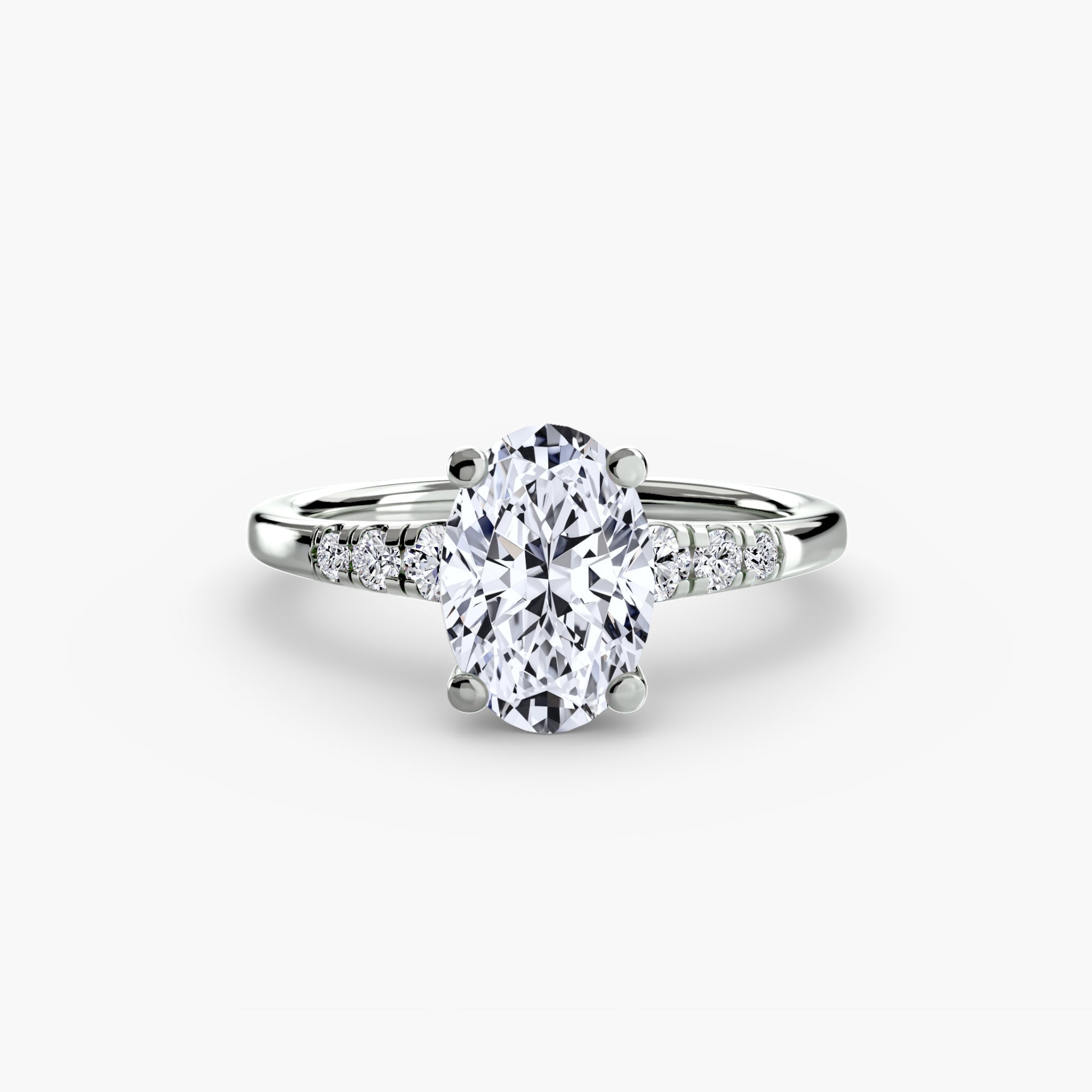 Solitaire with Shoulder Accents EclectiCarat