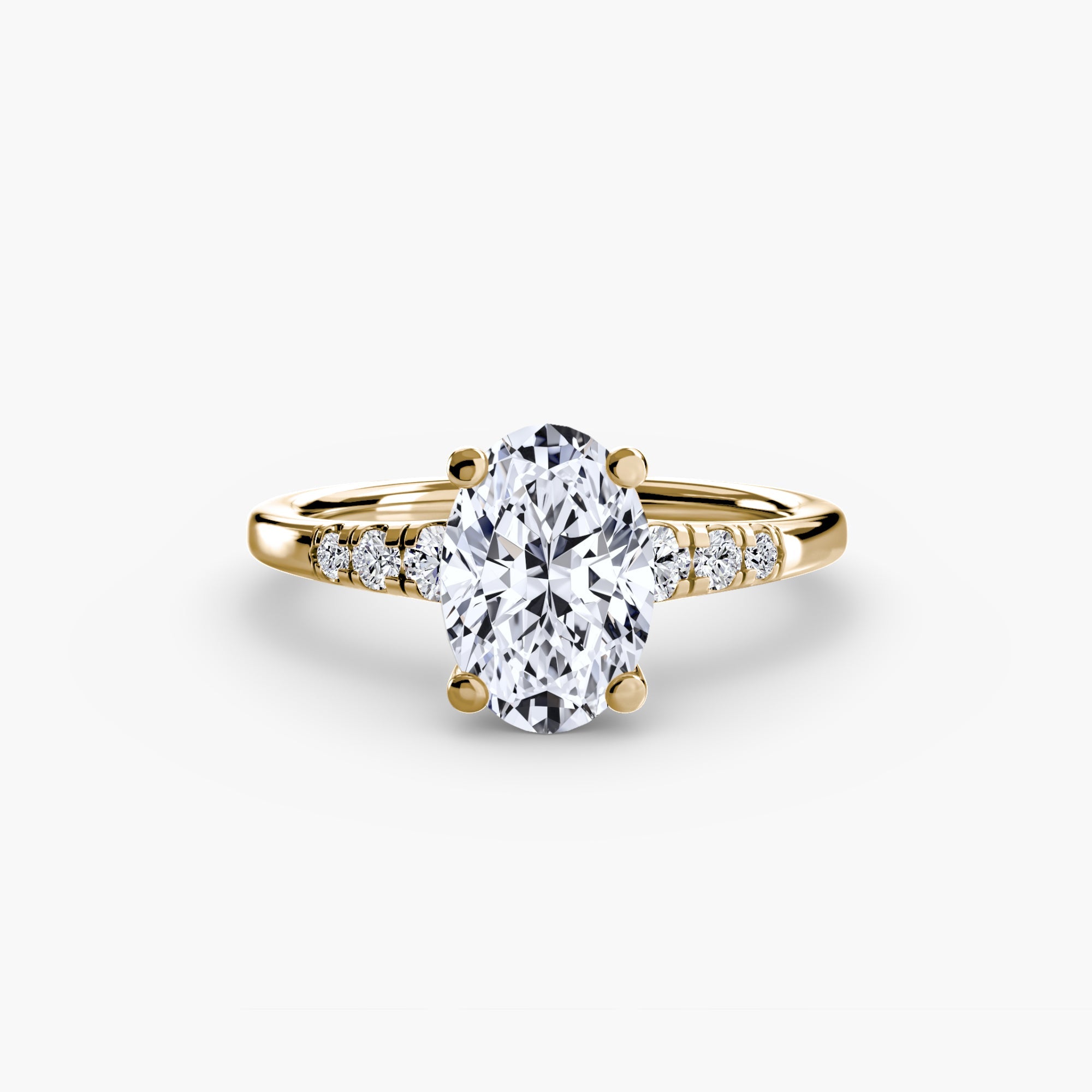 Solitaire with Shoulder Accents EclectiCarat