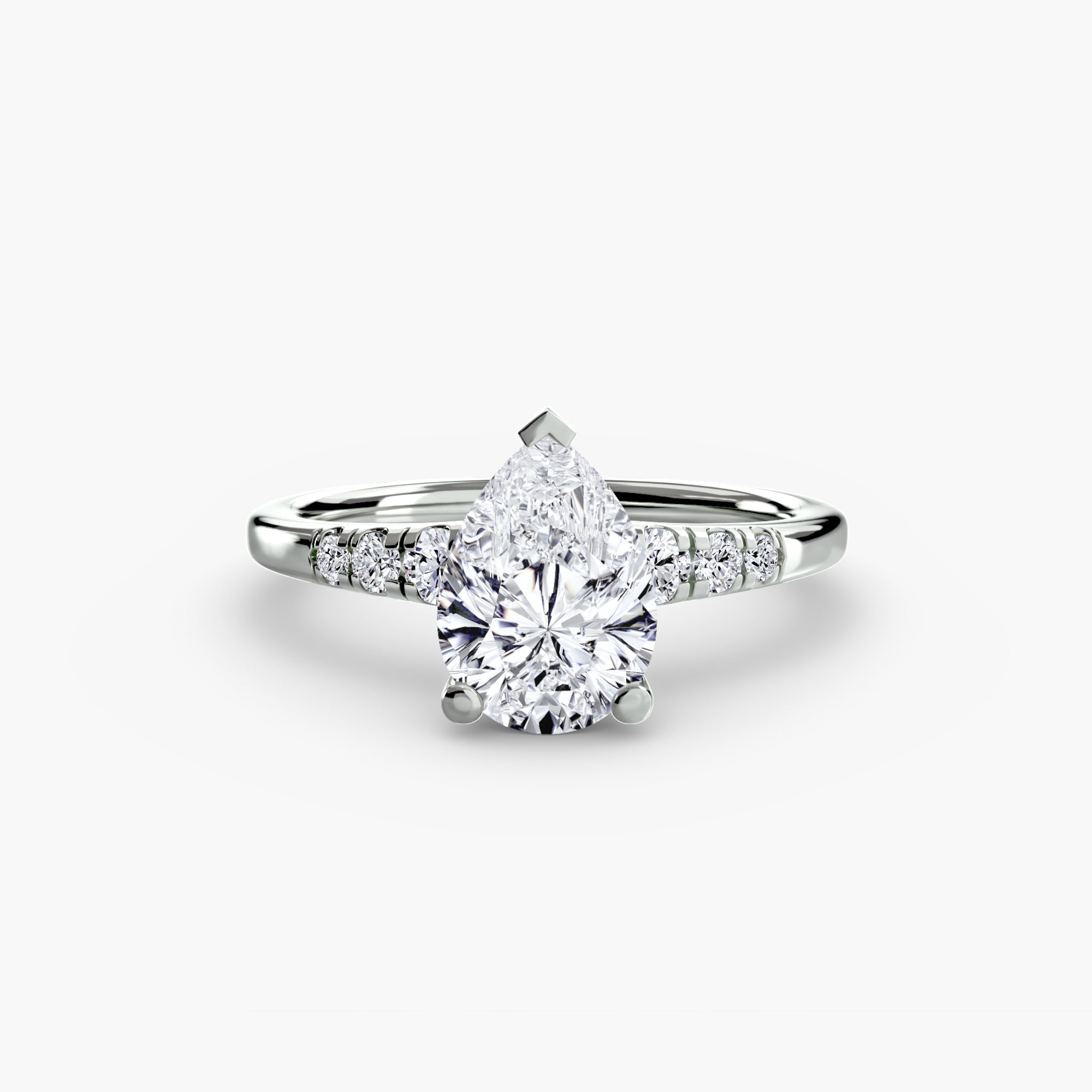 Solitaire with Shoulder Accents EclectiCarat
