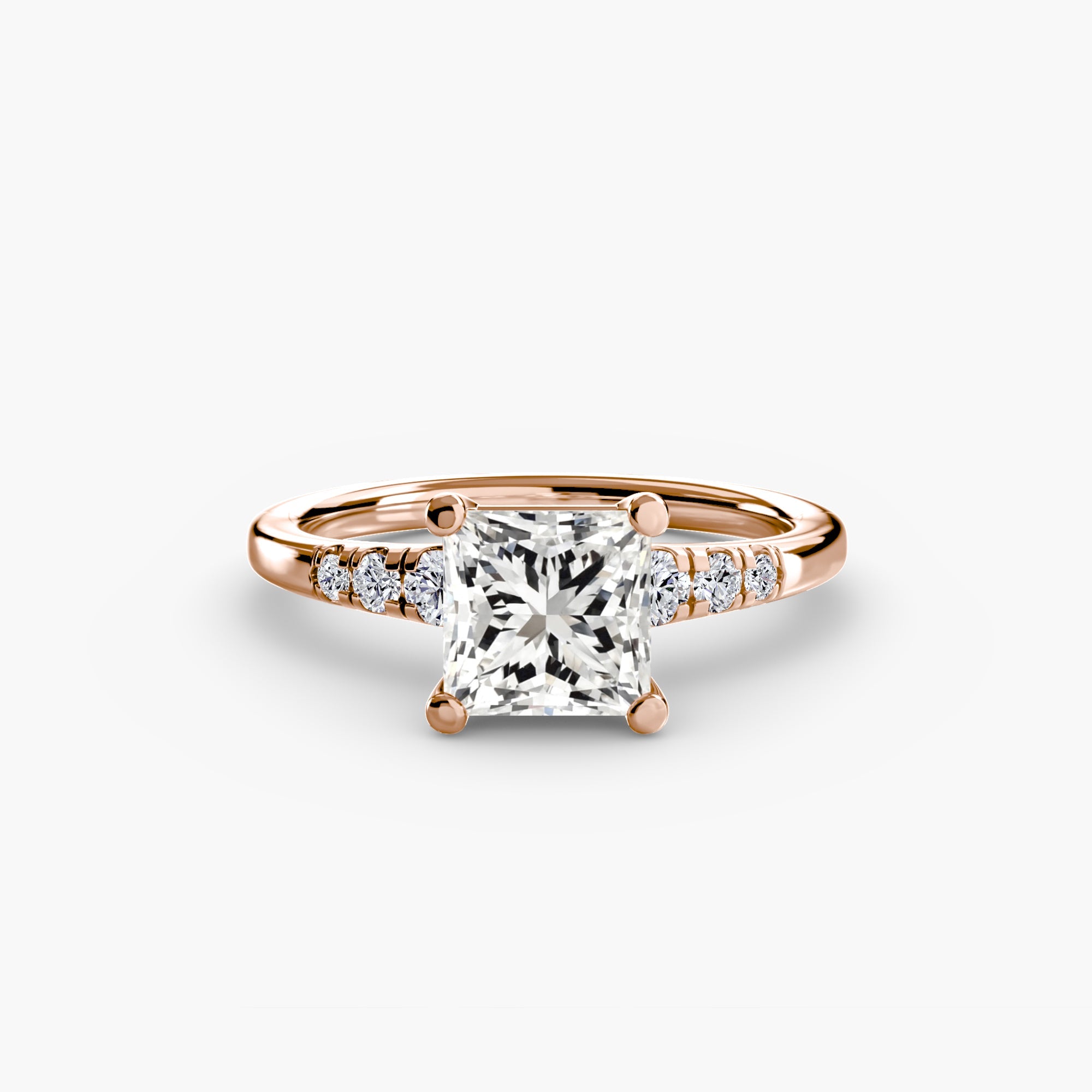 Solitaire with Shoulder Accents EclectiCarat