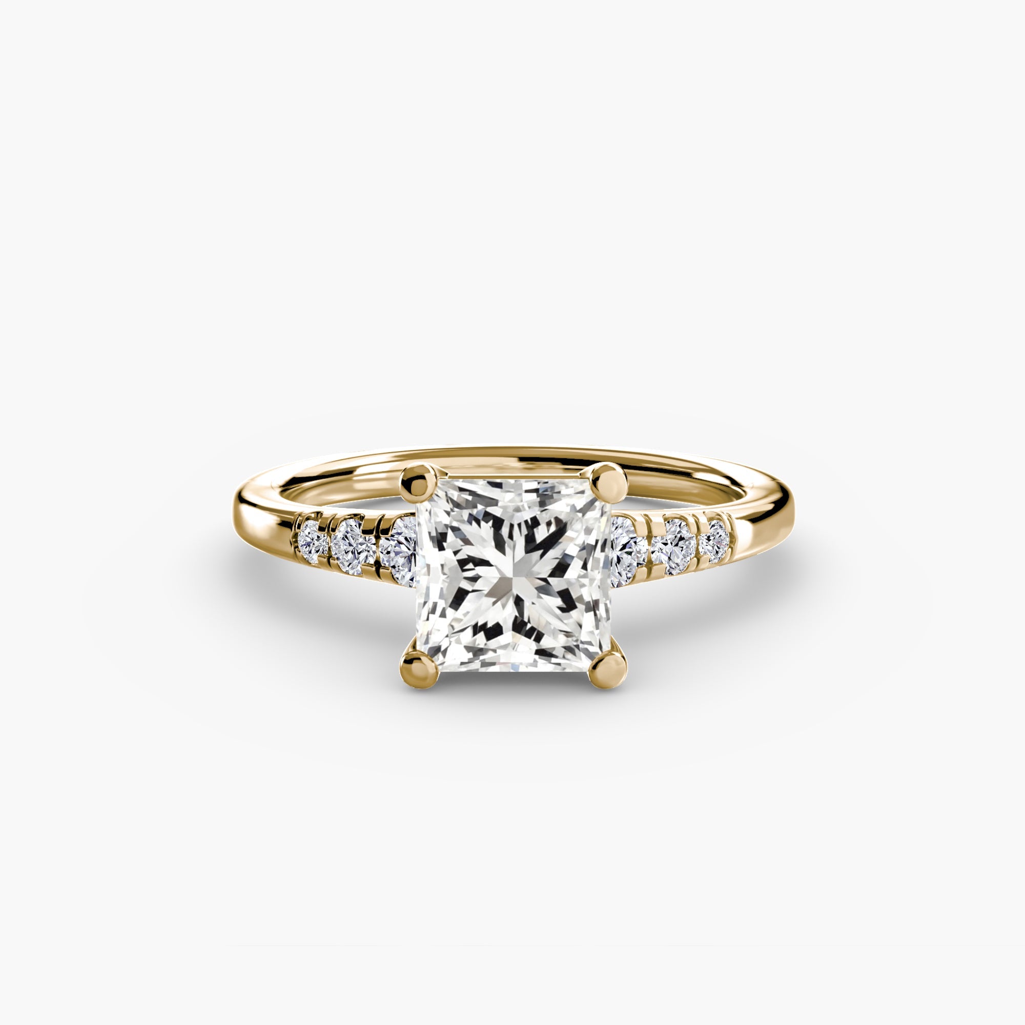 Solitaire with Shoulder Accents EclectiCarat
