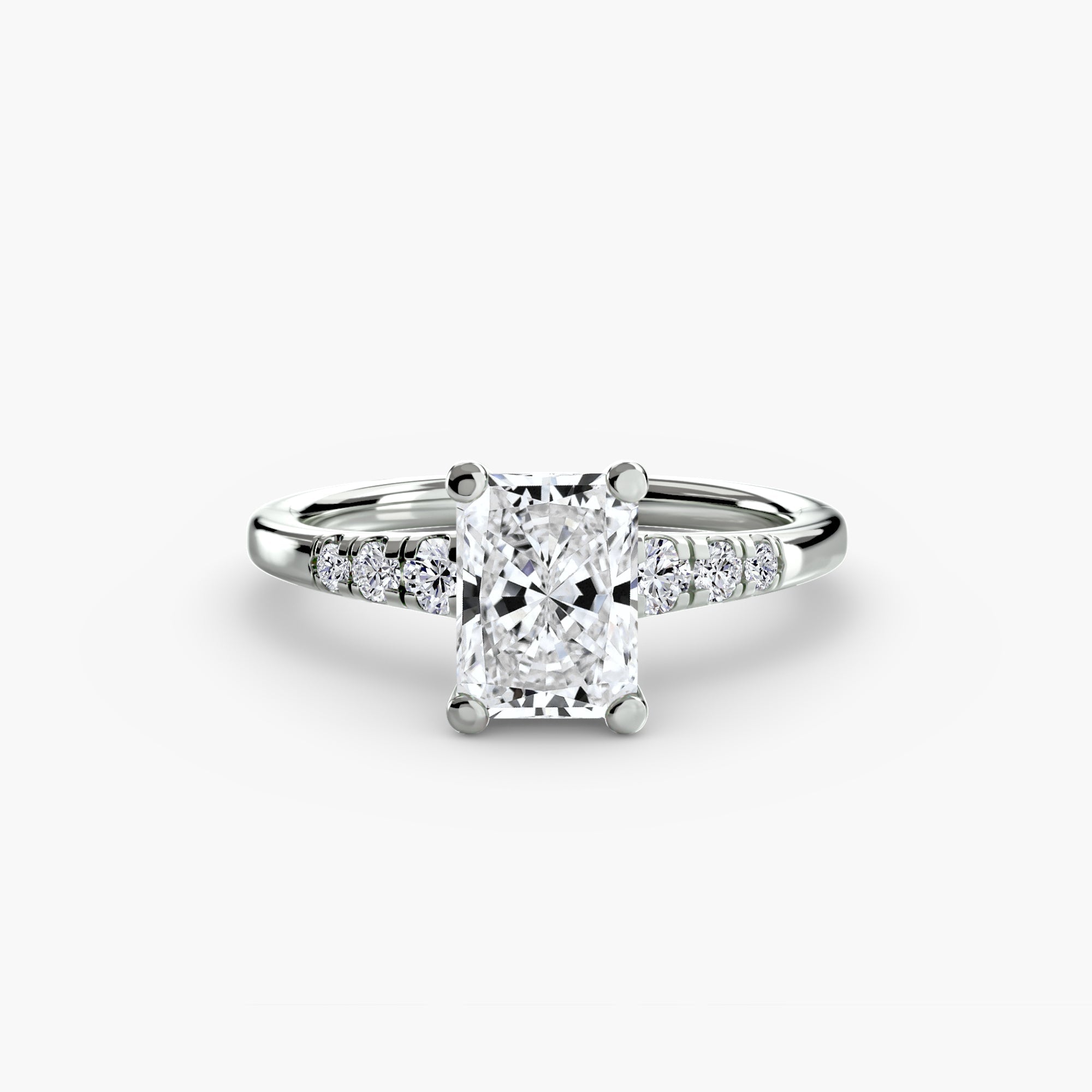 Solitaire with Shoulder Accents EclectiCarat