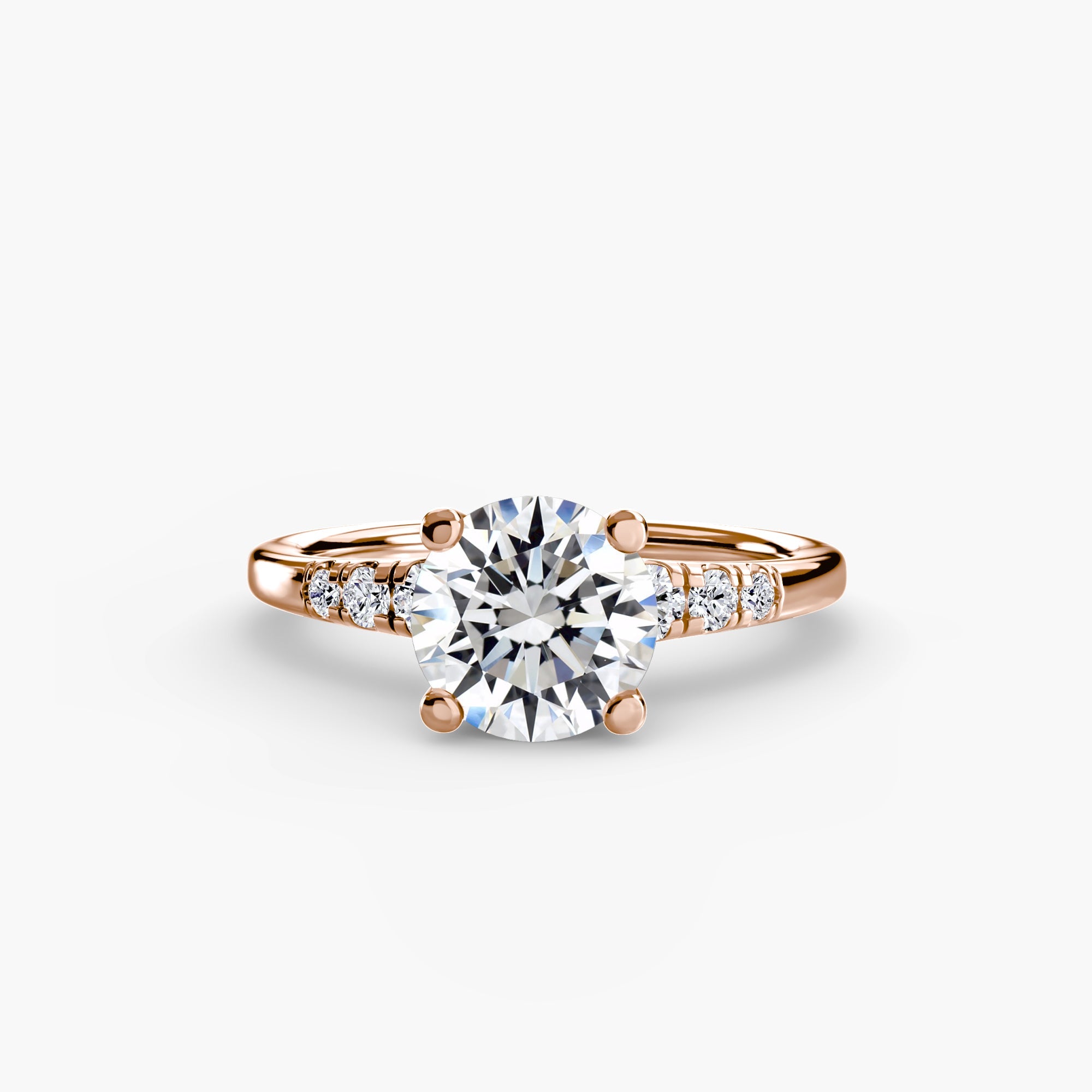 Solitaire with Shoulder Accents EclectiCarat