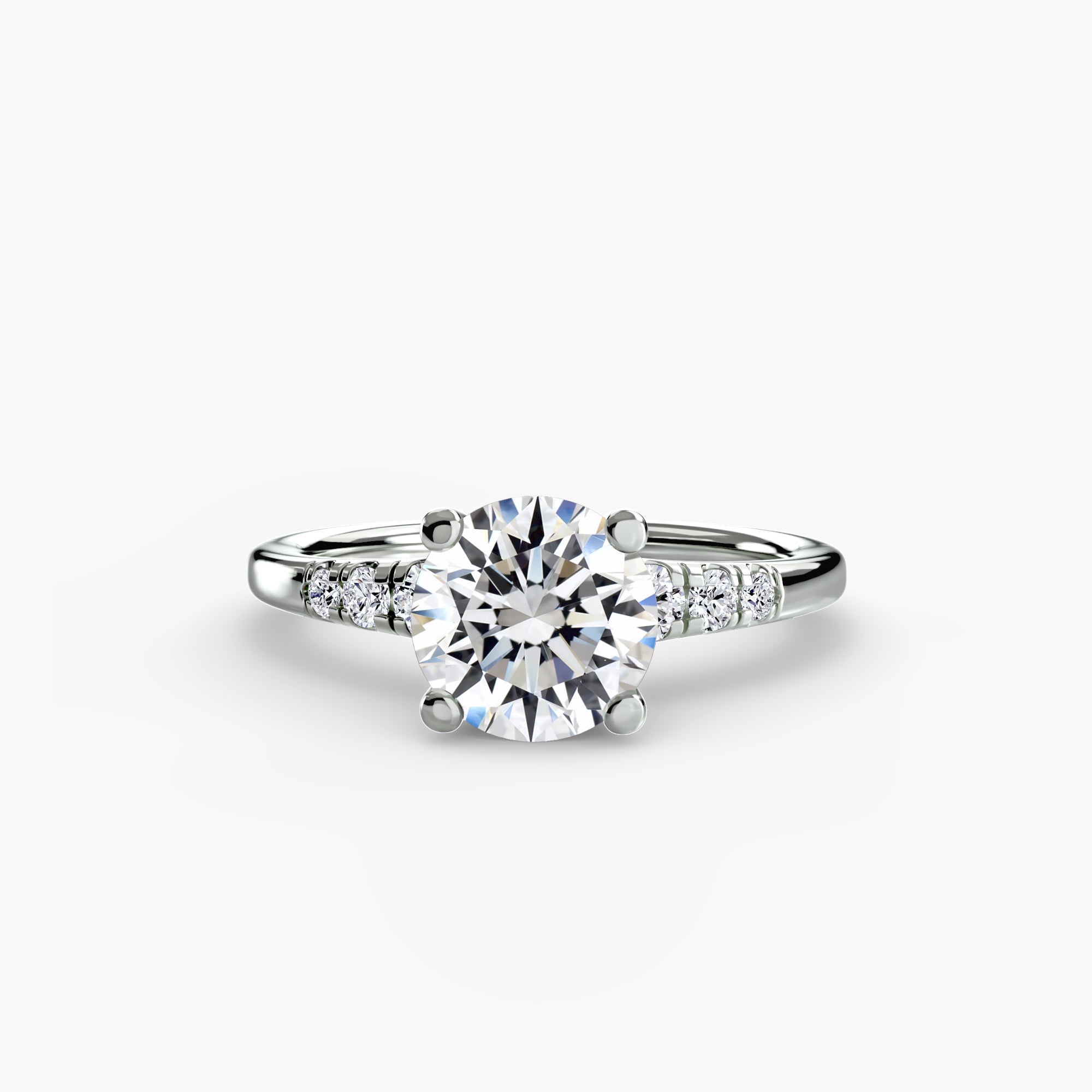 Solitaire with Shoulder Accents EclectiCarat