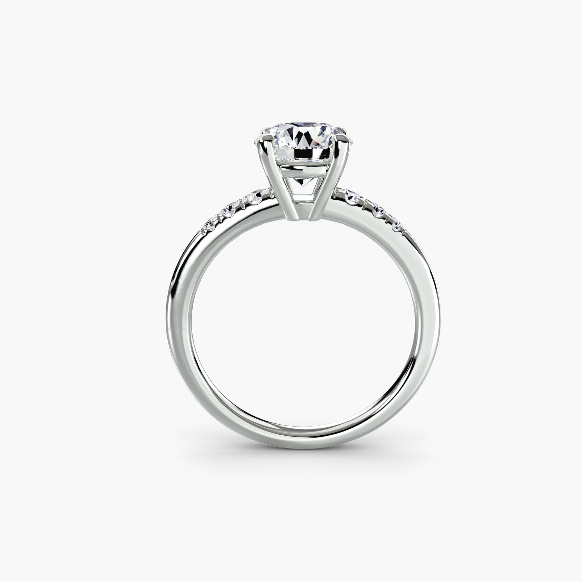 Solitaire with Shoulder Accents EclectiCarat