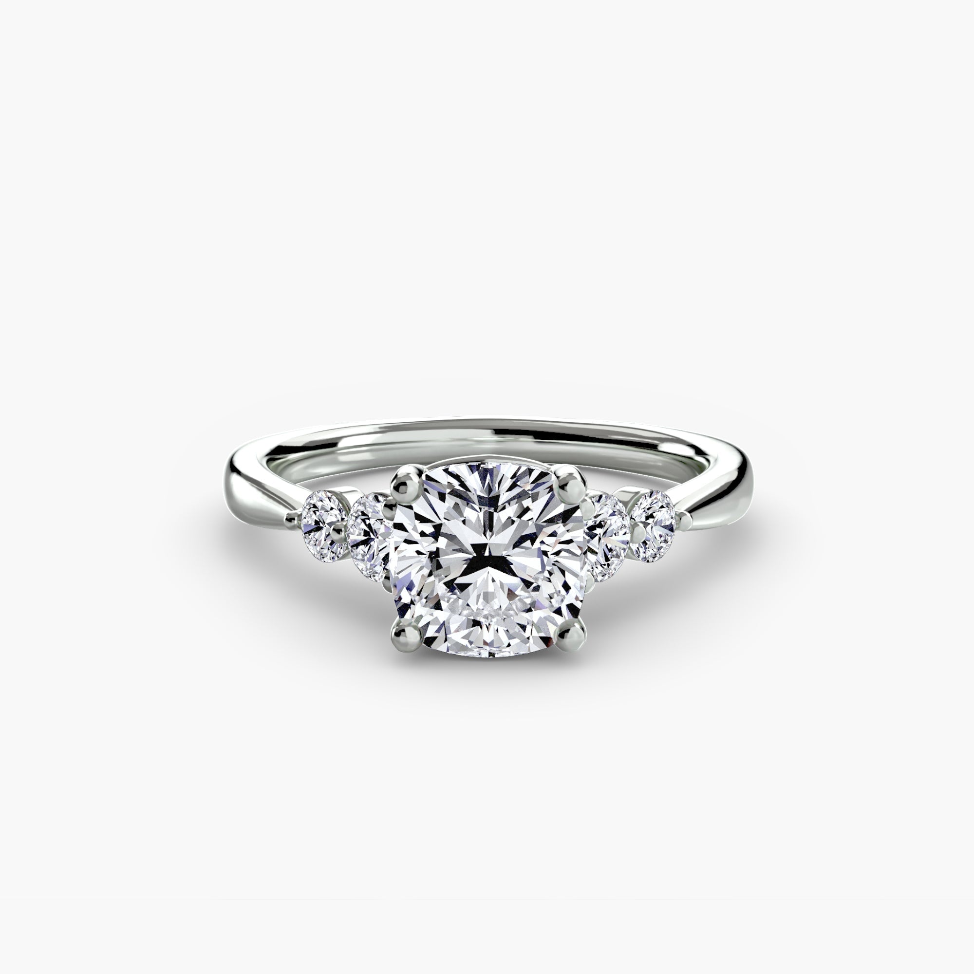 Solitaire with Shoulder Accents 2 EclectiCarat
