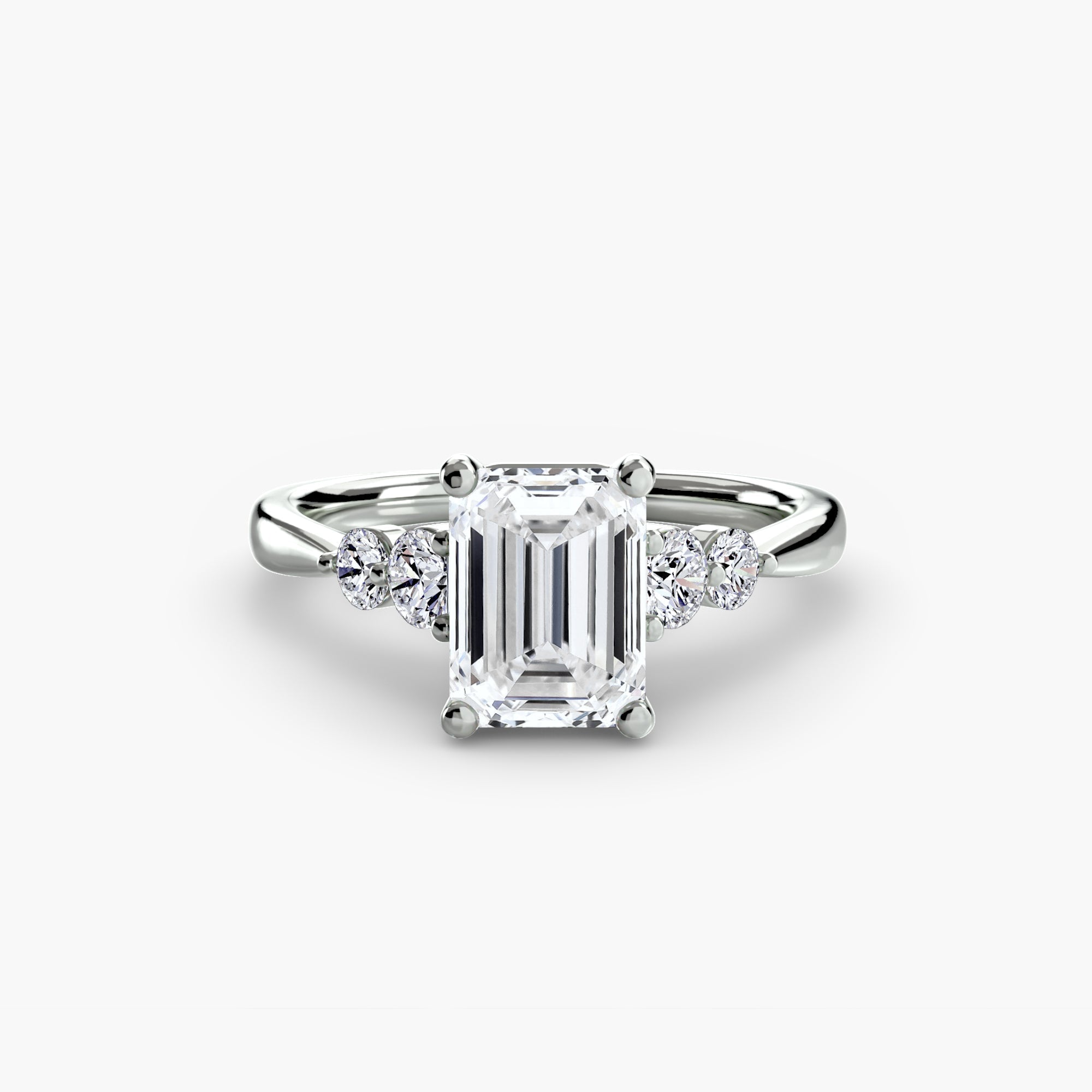 Solitaire with Shoulder Accents 2 EclectiCarat