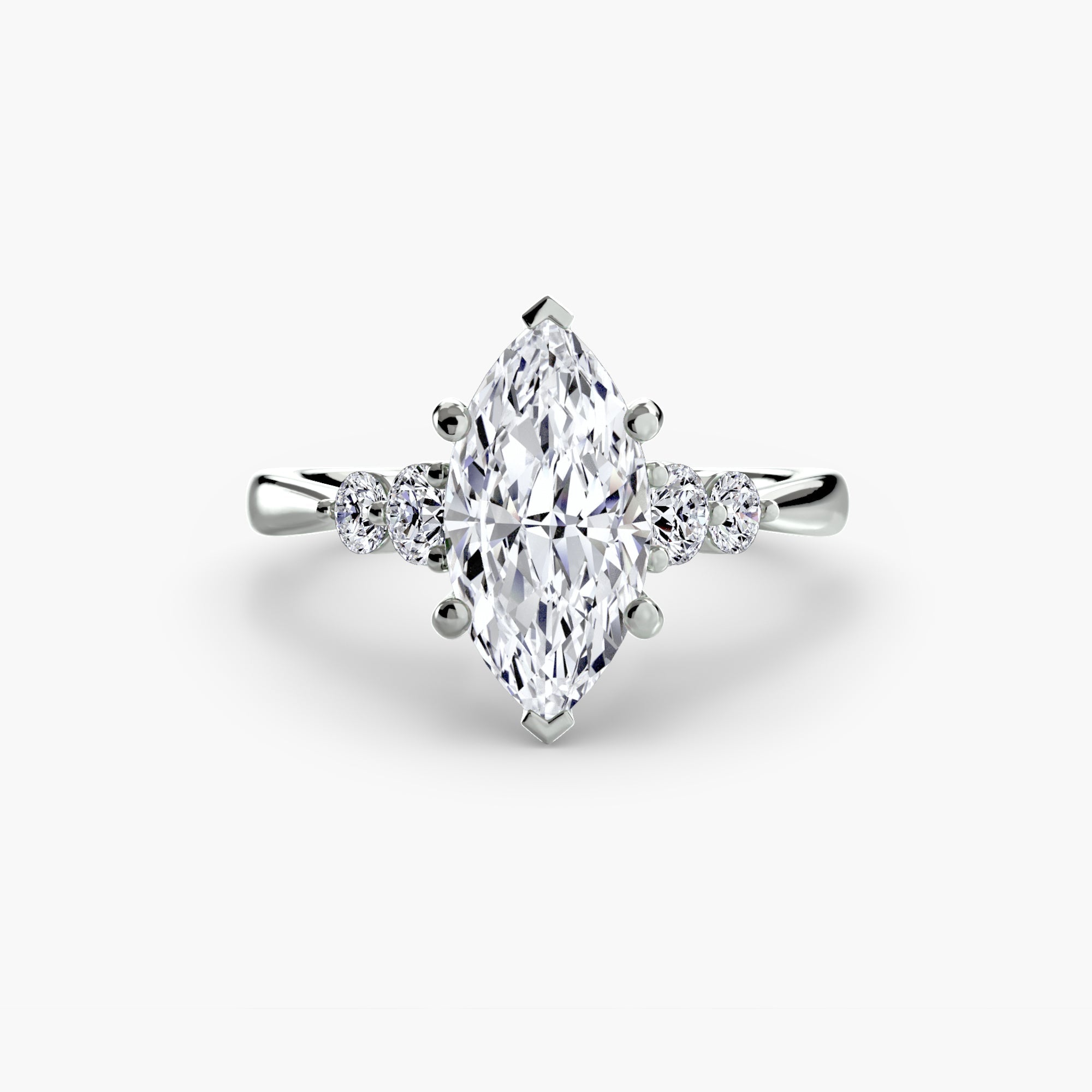 Solitaire with Shoulder Accents 2 EclectiCarat