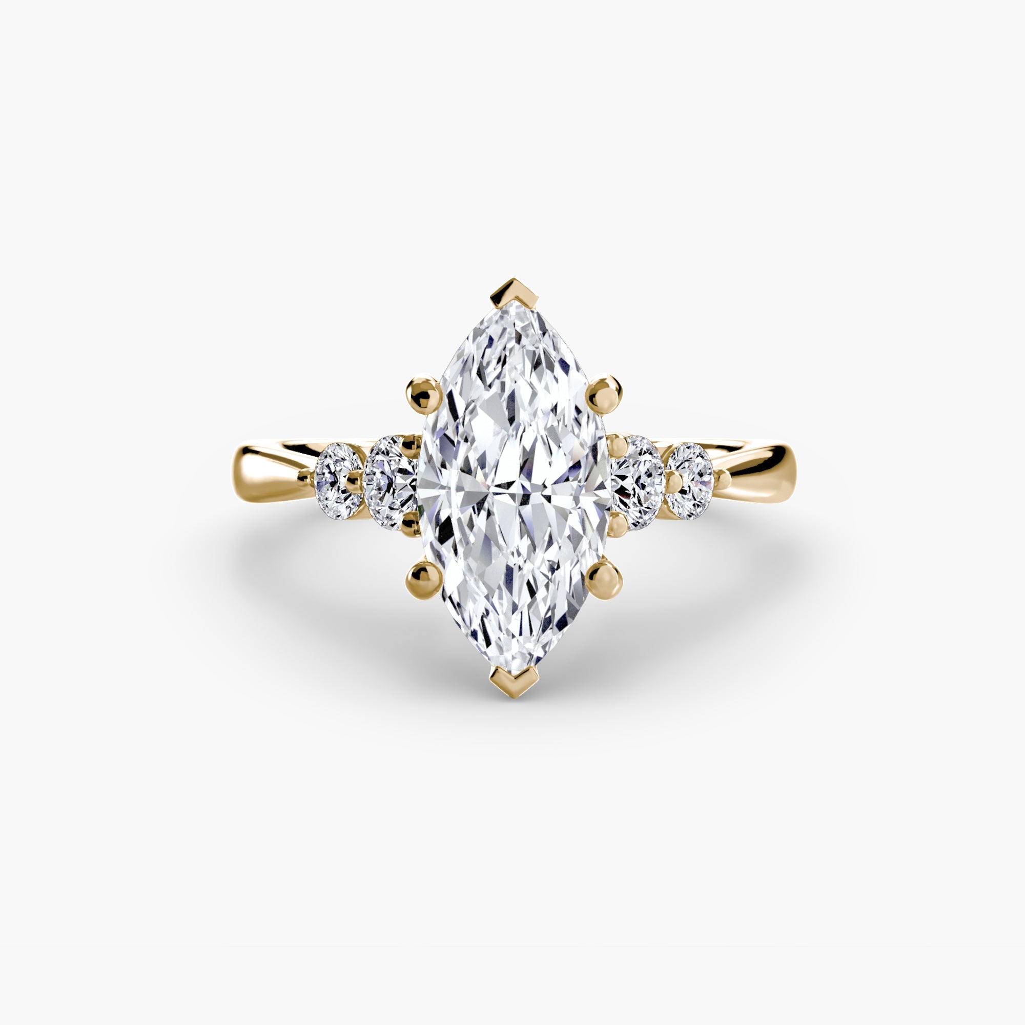 Solitaire with Shoulder Accents 2 EclectiCarat
