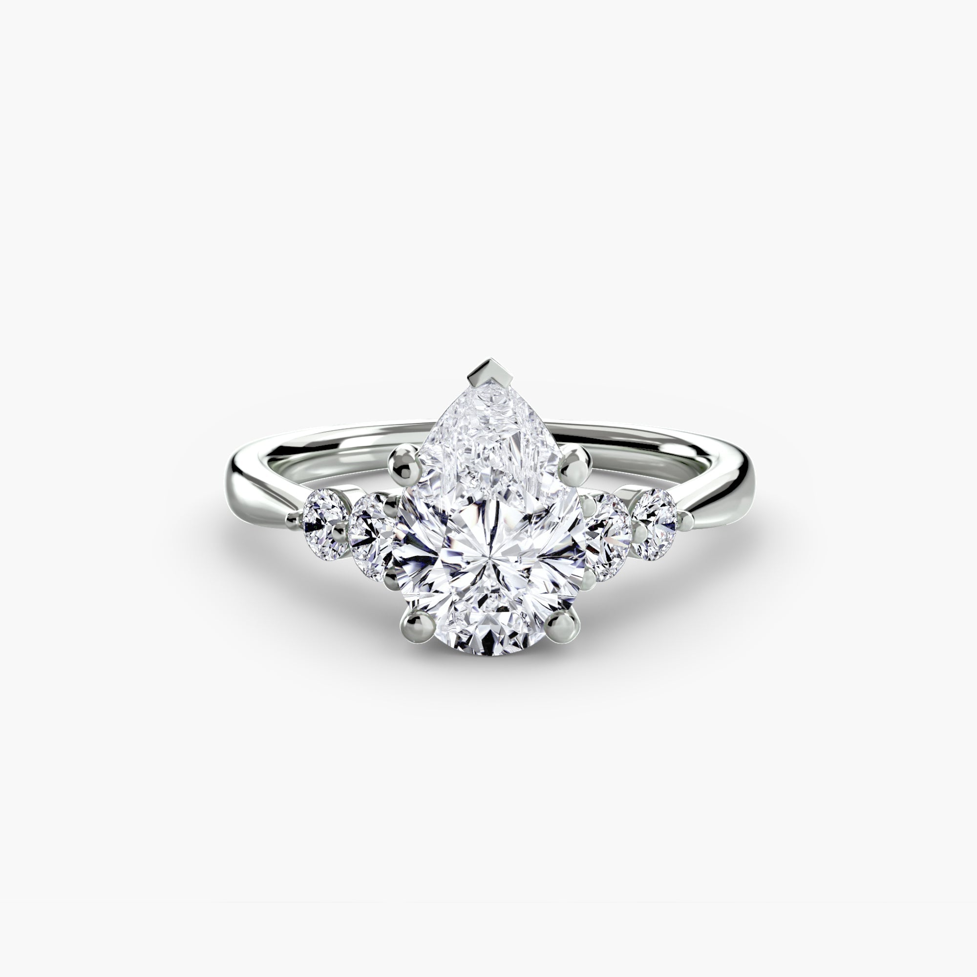 Solitaire with Shoulder Accents 2 EclectiCarat
