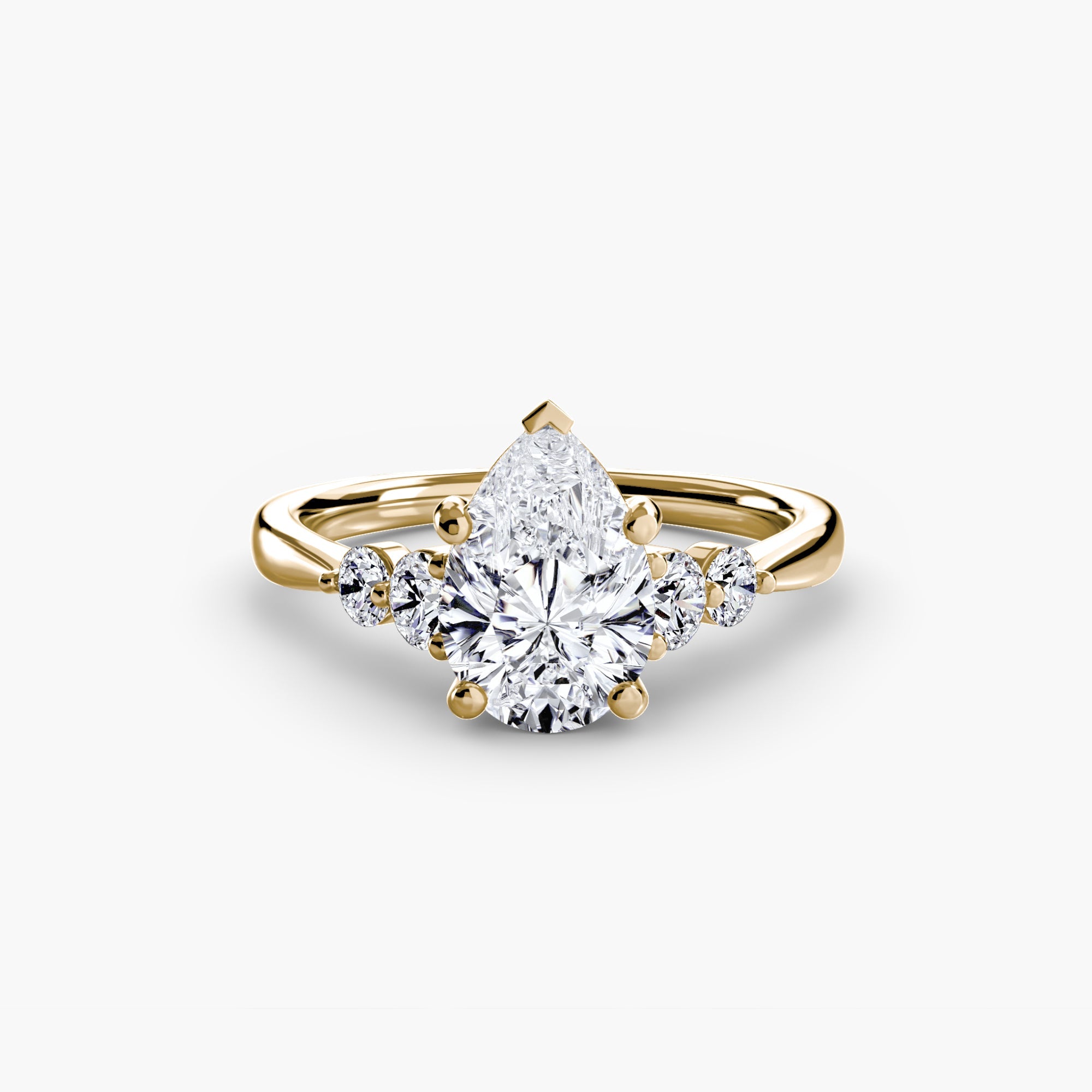 Solitaire with Shoulder Accents 2 EclectiCarat