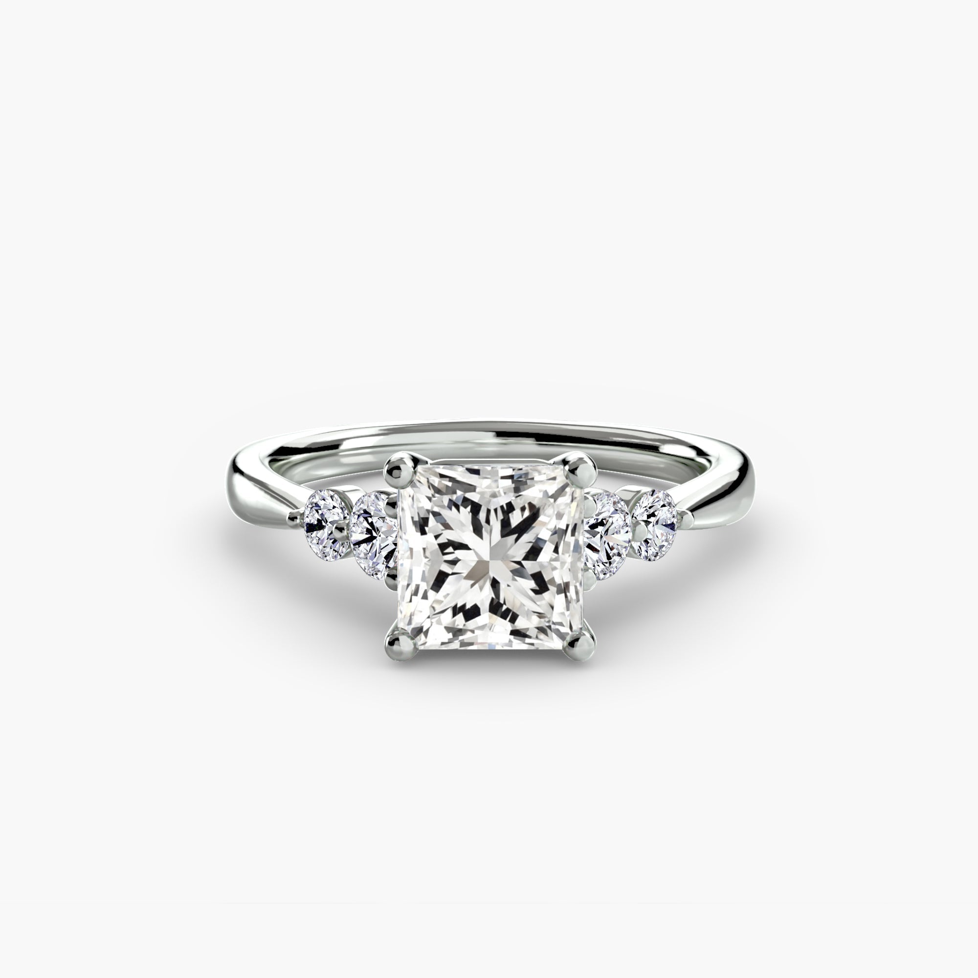 Solitaire with Shoulder Accents 2 EclectiCarat