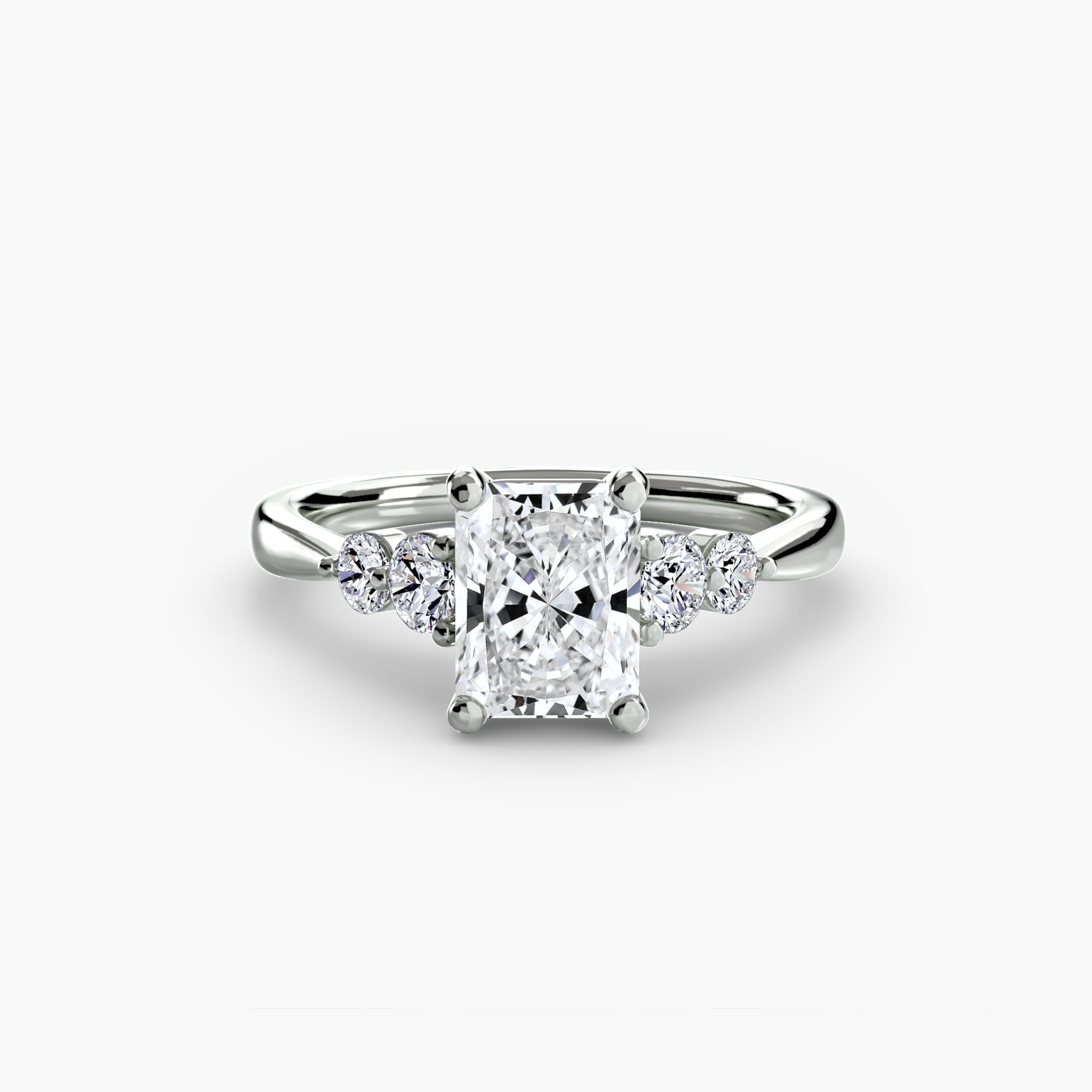 Solitaire with Shoulder Accents 2 EclectiCarat