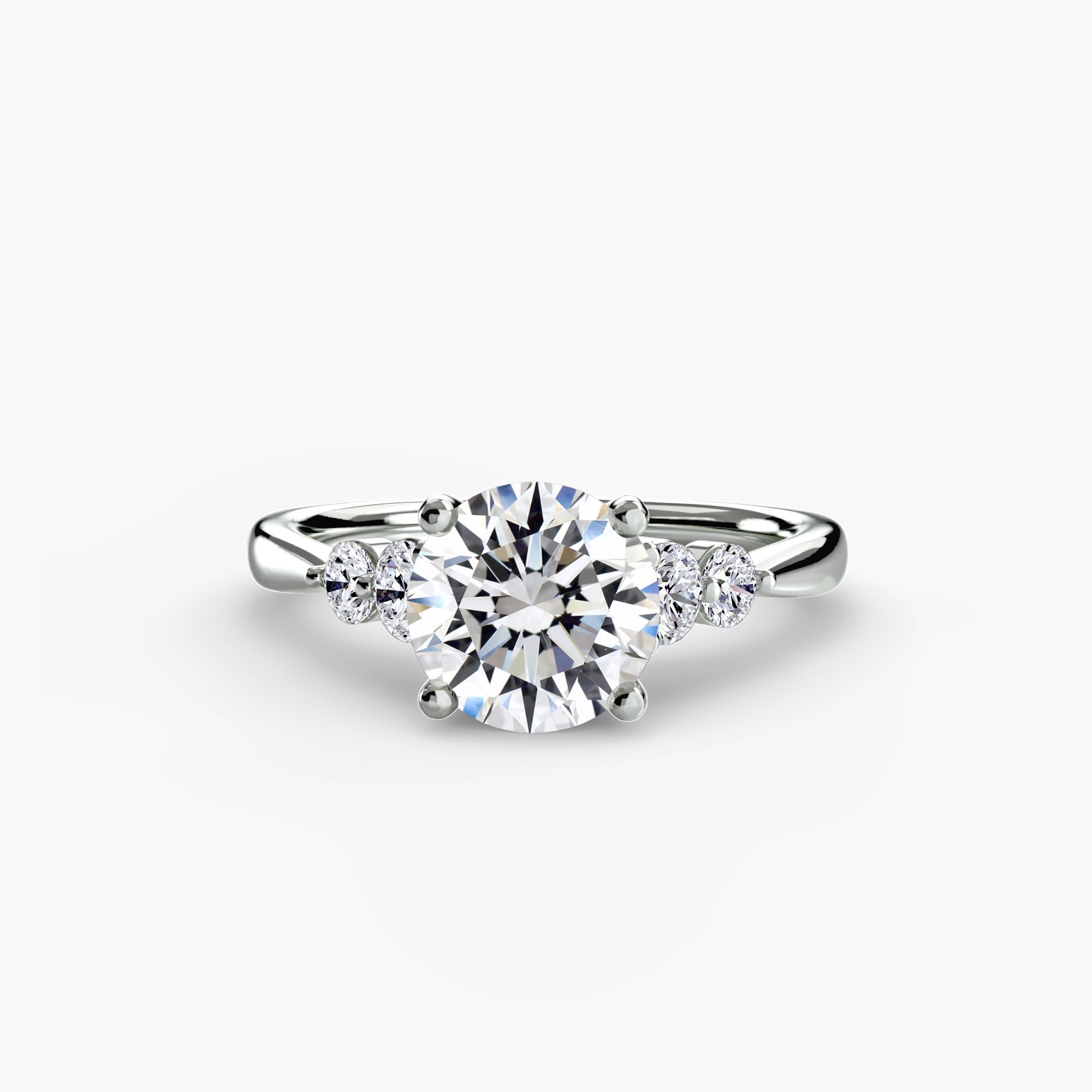 Solitaire with Shoulder Accents 2 EclectiCarat