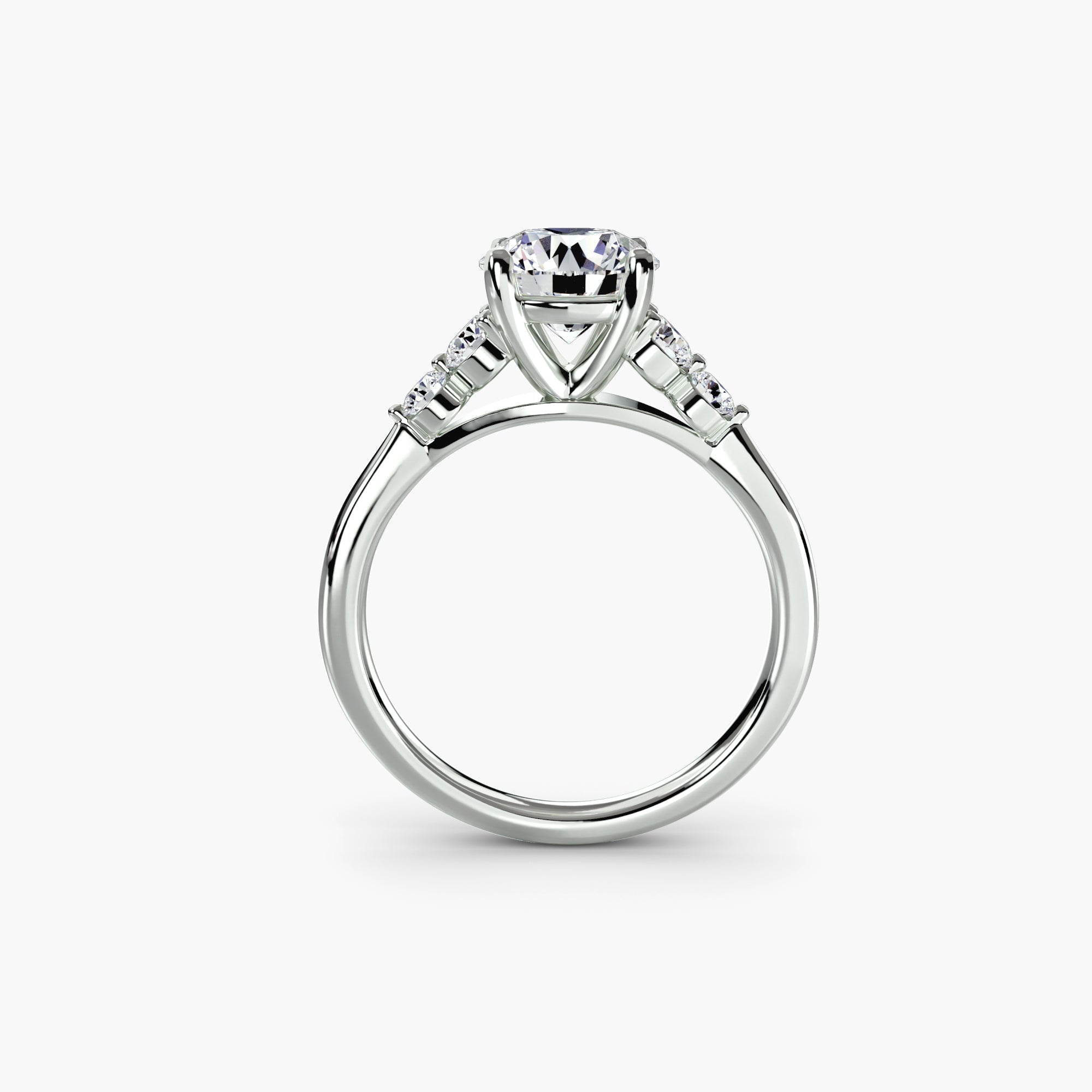 Solitaire with Shoulder Accents 2 EclectiCarat