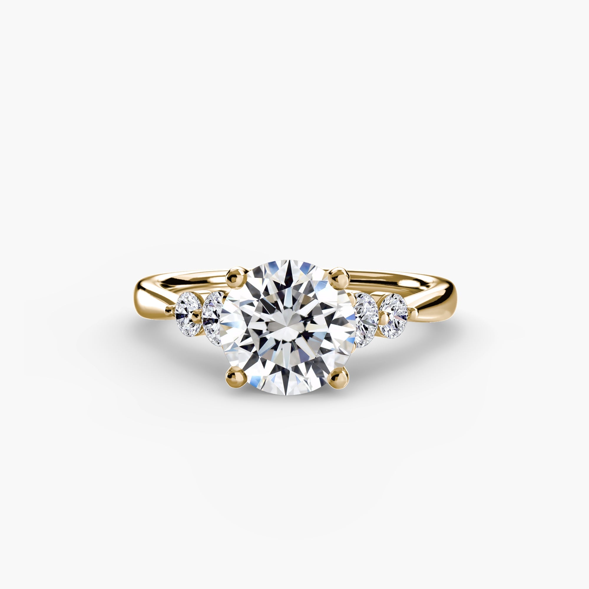 Solitaire with Shoulder Accents 2 EclectiCarat