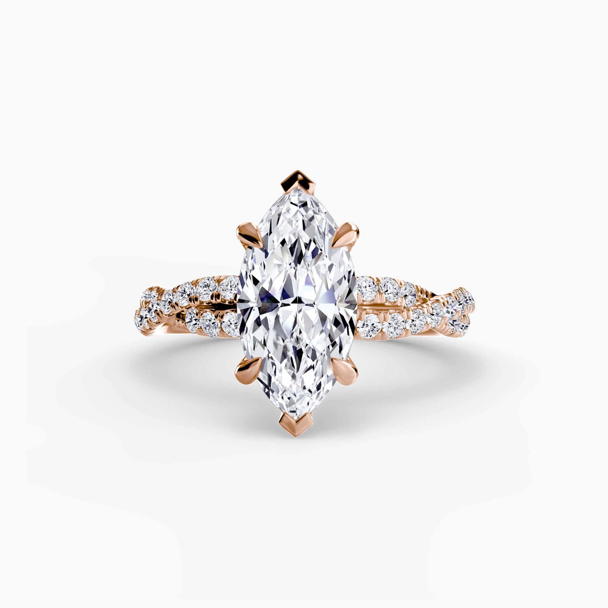 The Twisted Pavé Solitaire EclectiCarat