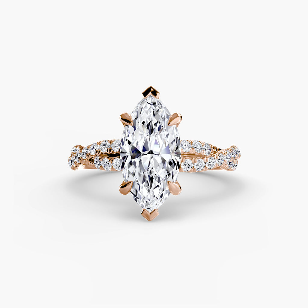 The Twisted Pavé Solitaire EclectiCarat