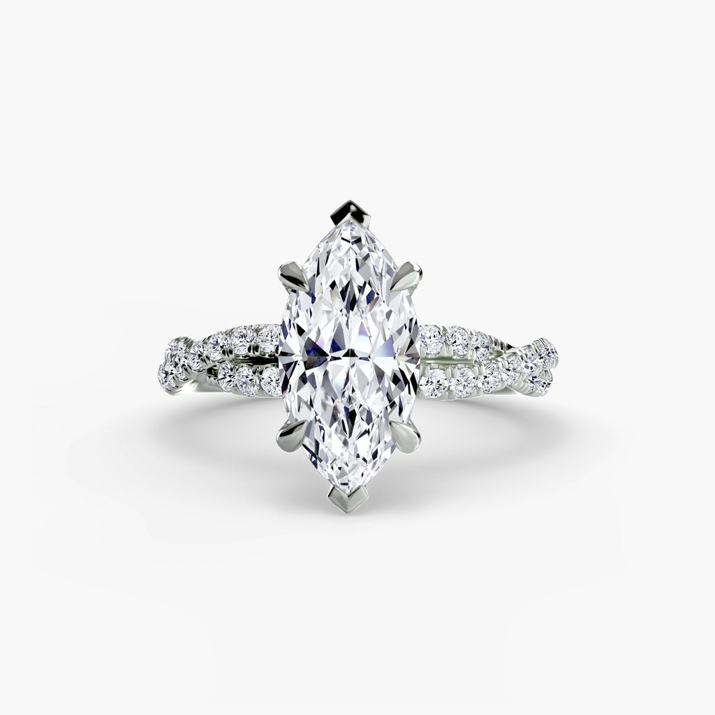 The Twisted Pavé Solitaire EclectiCarat