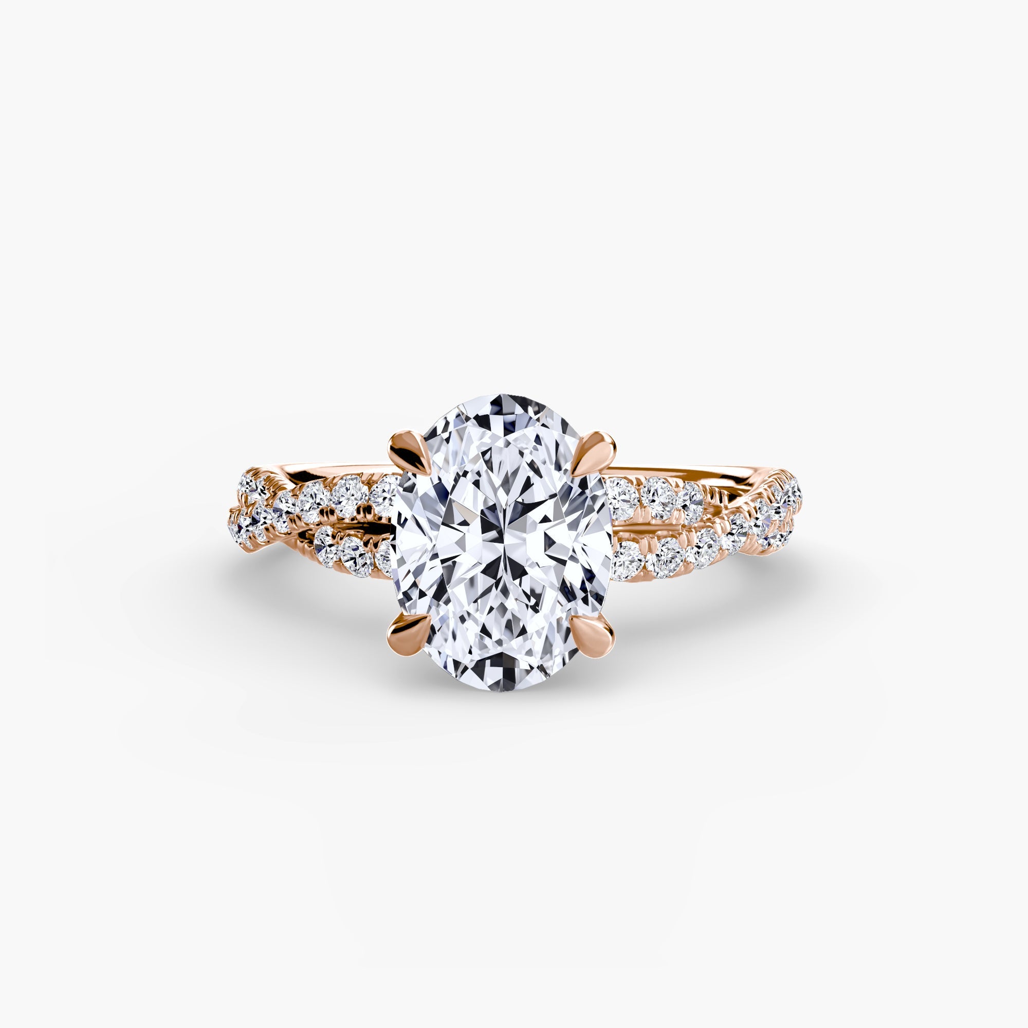 The Twisted Pavé Solitaire EclectiCarat