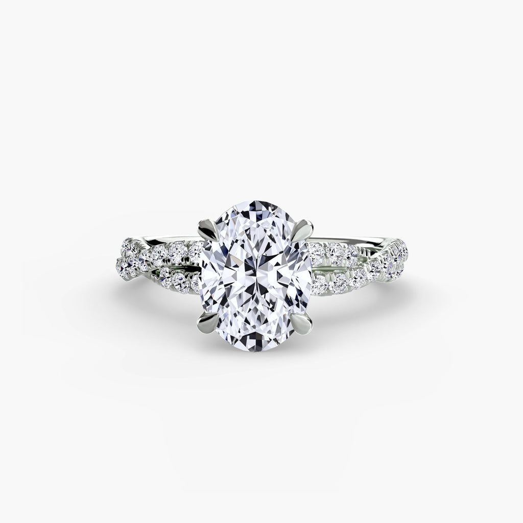The Twisted Pavé Solitaire EclectiCarat