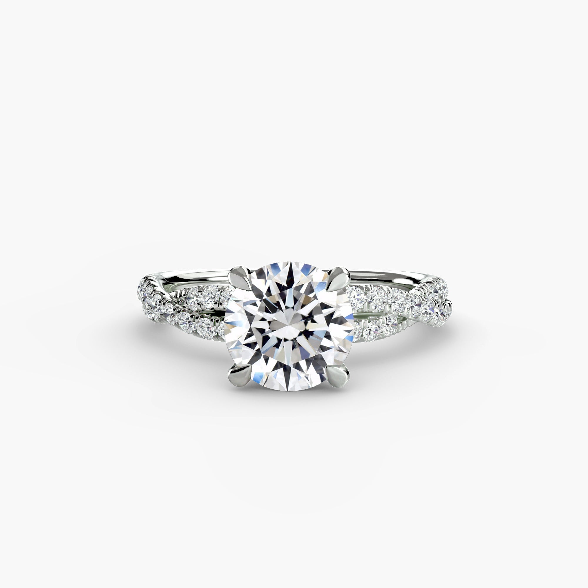 The Twisted Pavé Solitaire EclectiCarat