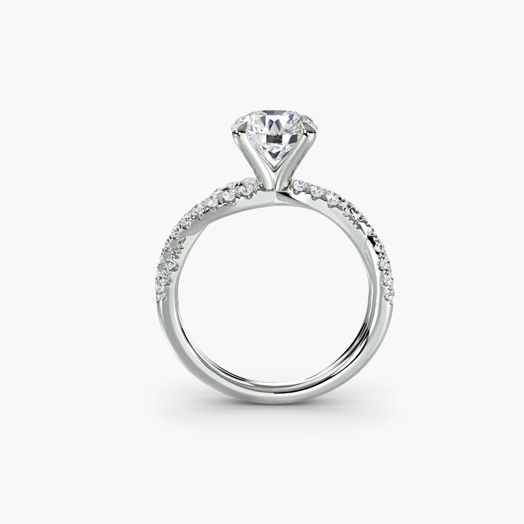 The Twisted Pavé Solitaire EclectiCarat