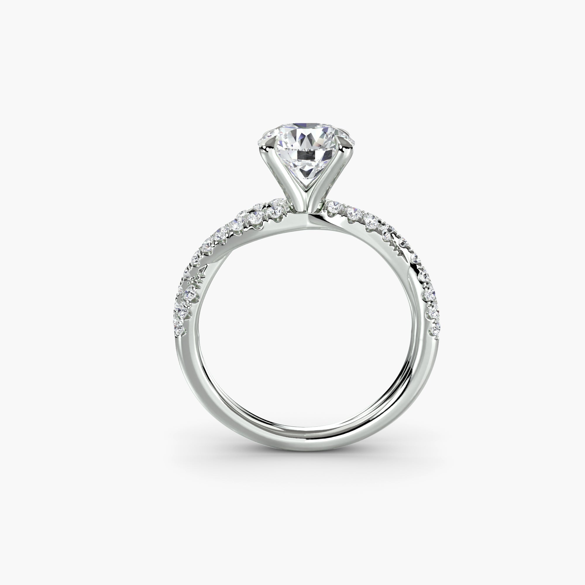 The Twisted Pavé Solitaire EclectiCarat
