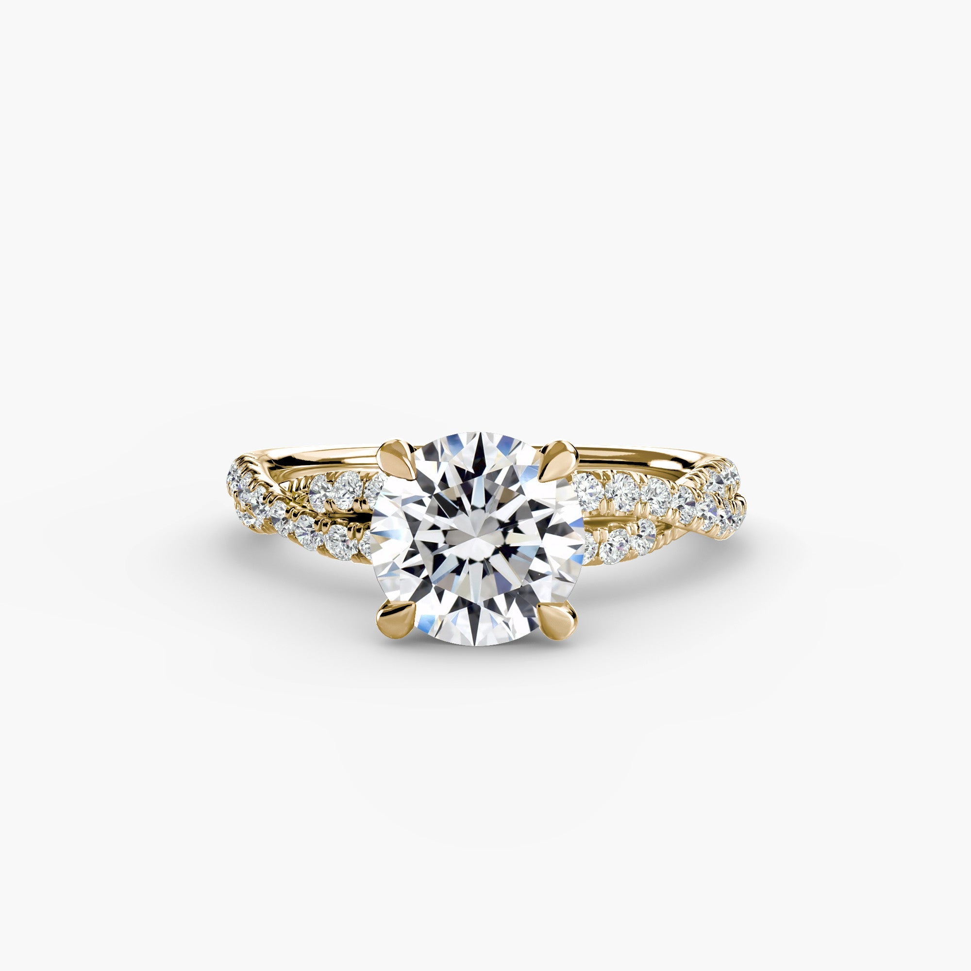 The Twisted Pavé Solitaire EclectiCarat