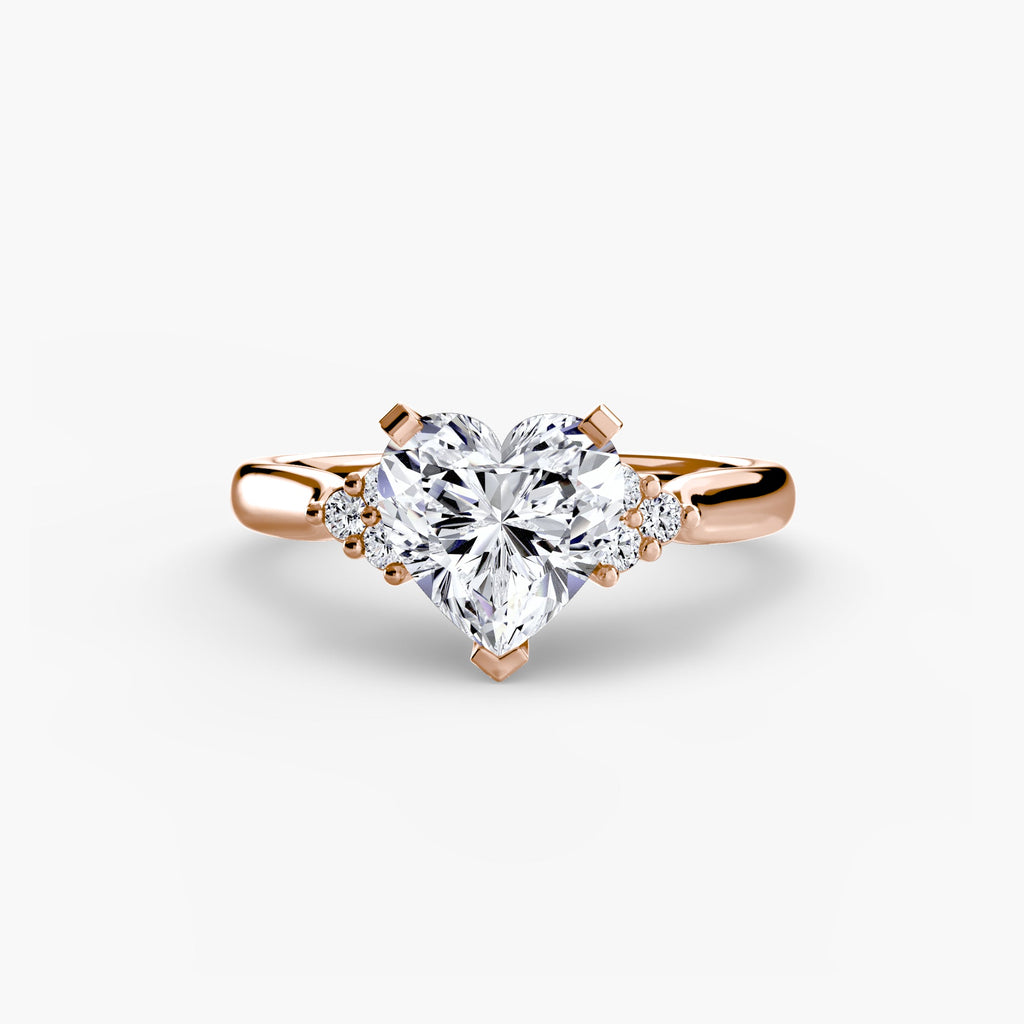 Solitaire with Cluster Shoulders 2 EclectiCarat