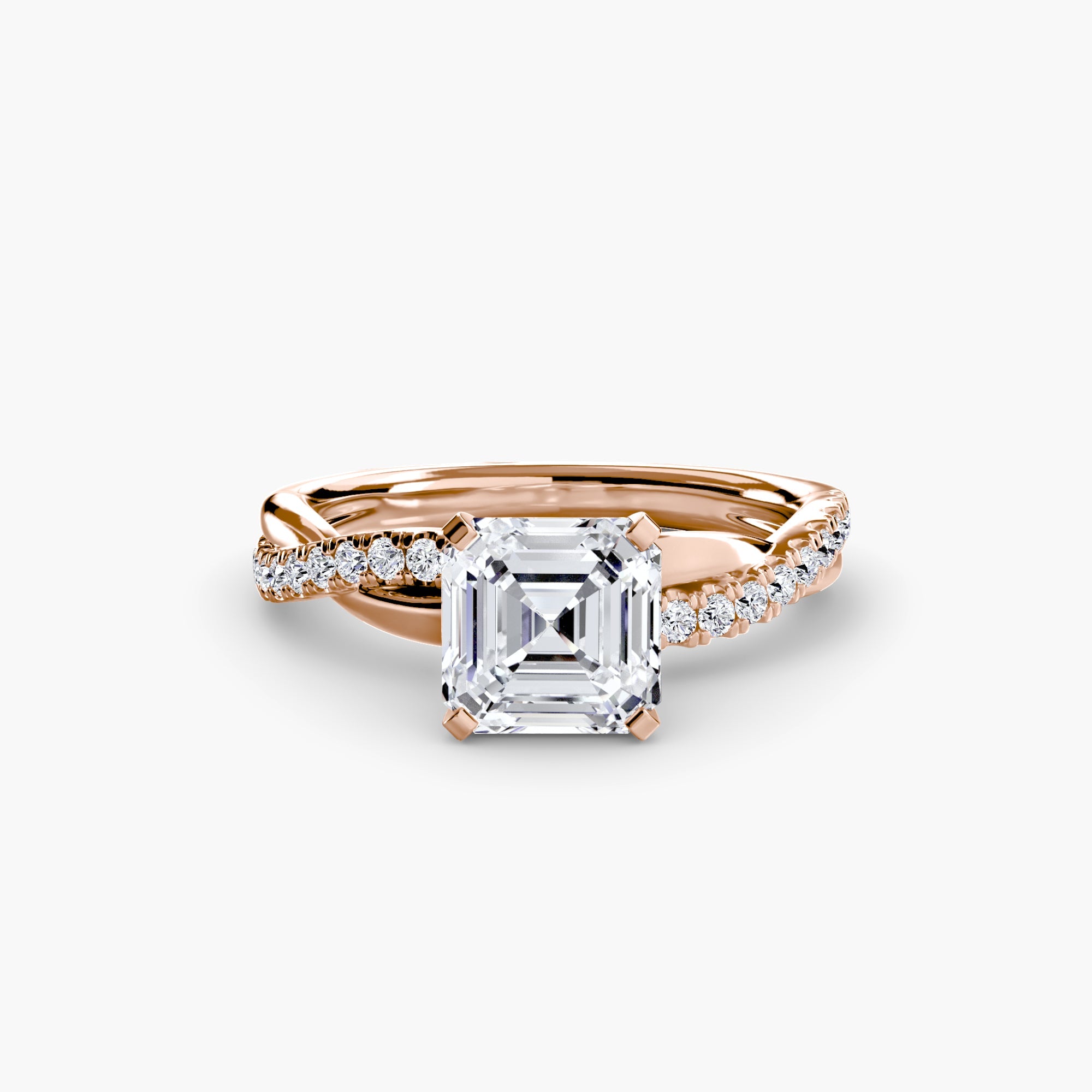The Emerald Twist Pavé Ring EclectiCarat