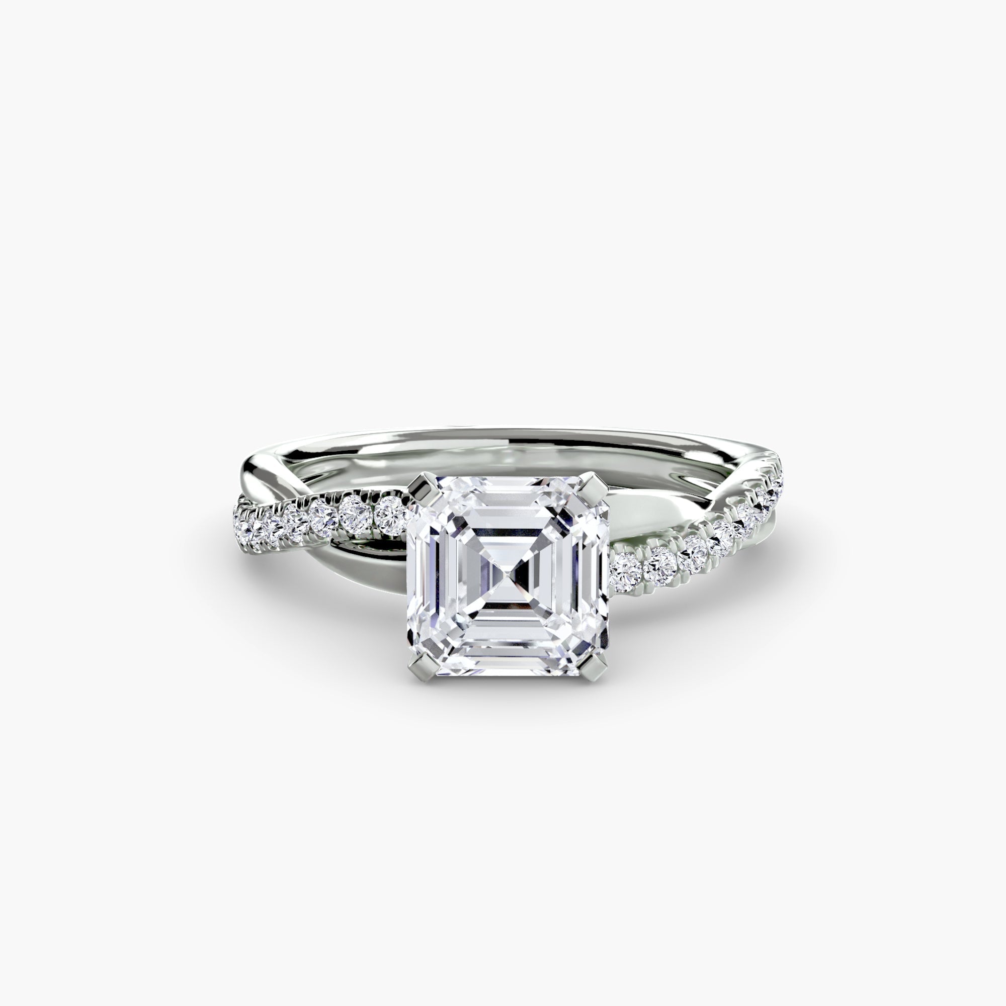 The Emerald Twist Pavé Ring EclectiCarat