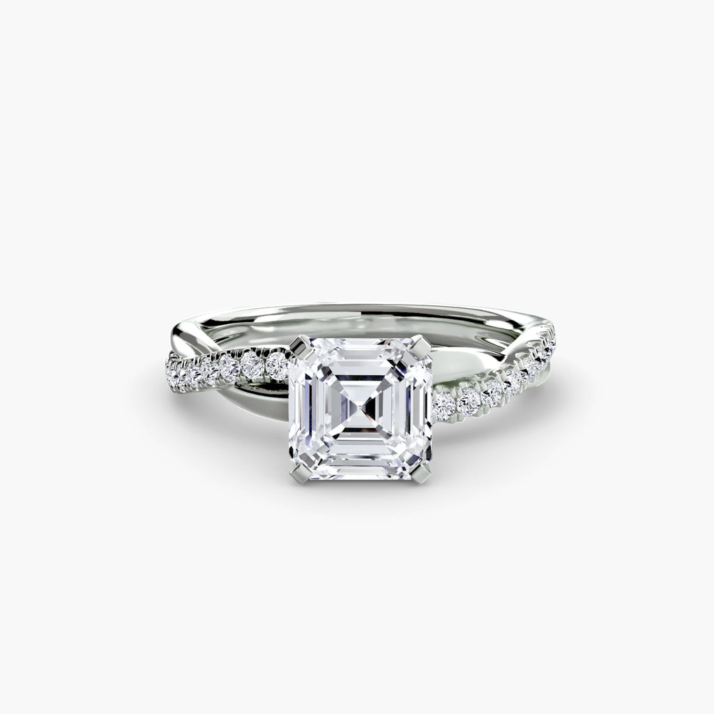 The Emerald Twist Pavé Ring EclectiCarat