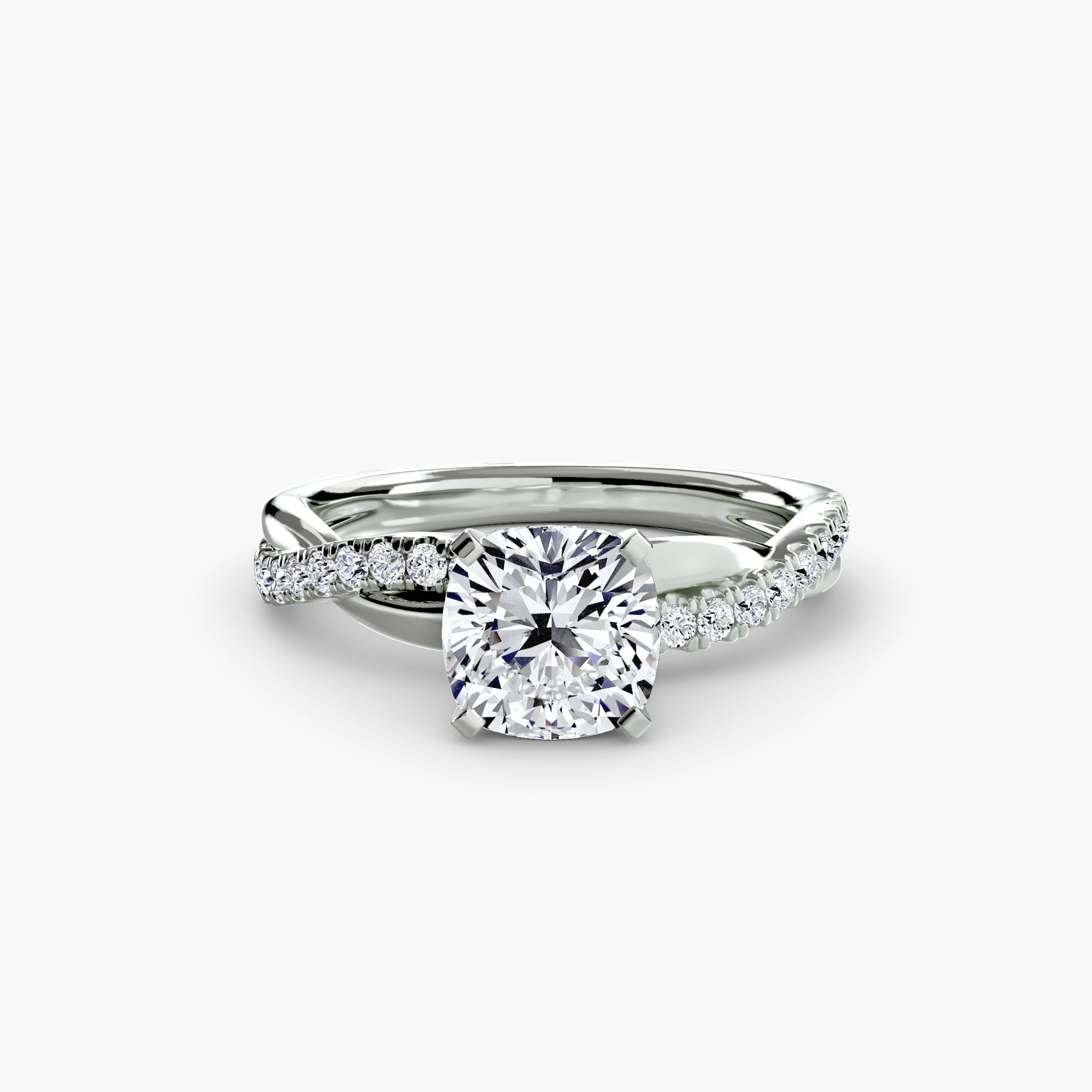 The Emerald Twist Pavé Ring EclectiCarat