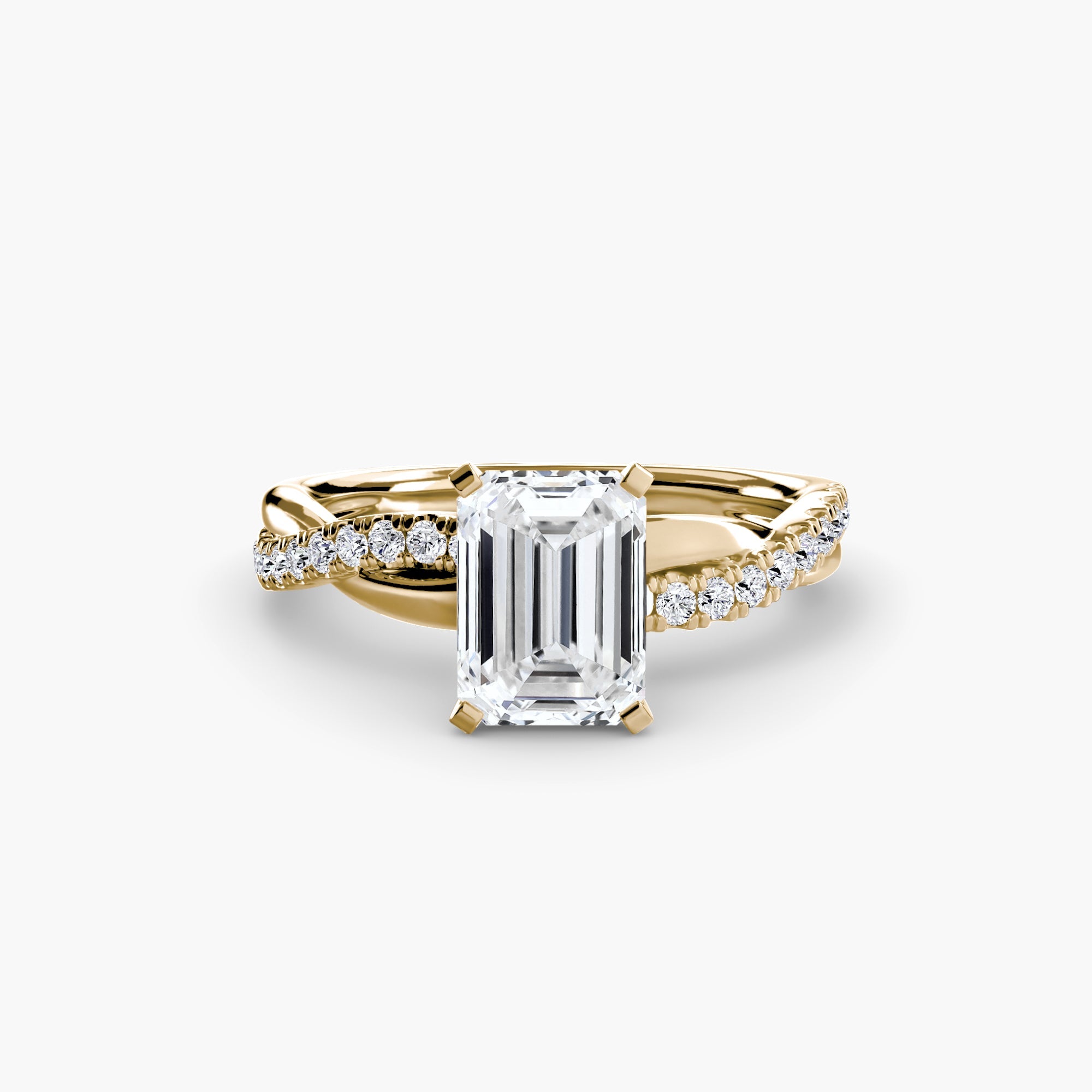 The Emerald Twist Pavé Ring EclectiCarat