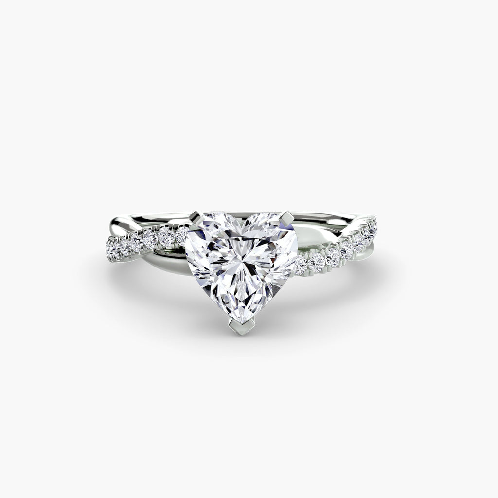 The Emerald Twist Pavé Ring EclectiCarat