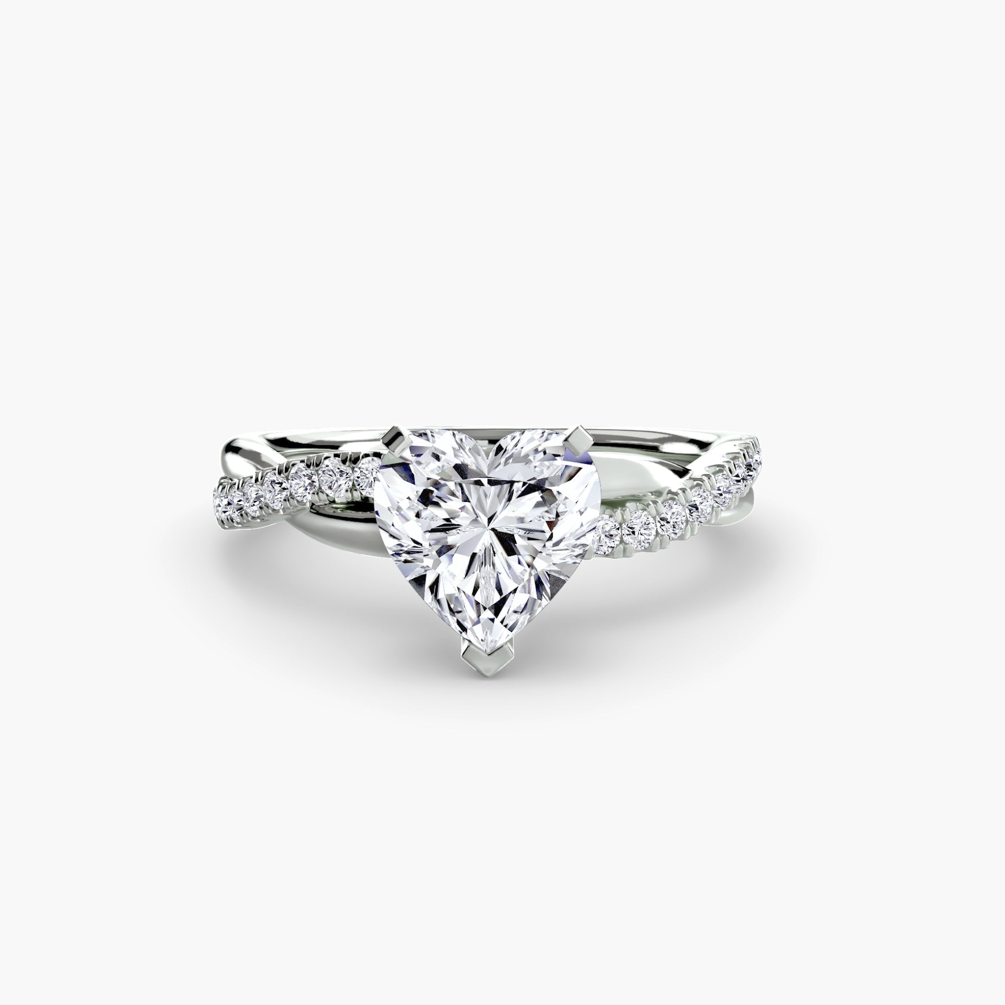 The Emerald Twist Pavé Ring EclectiCarat