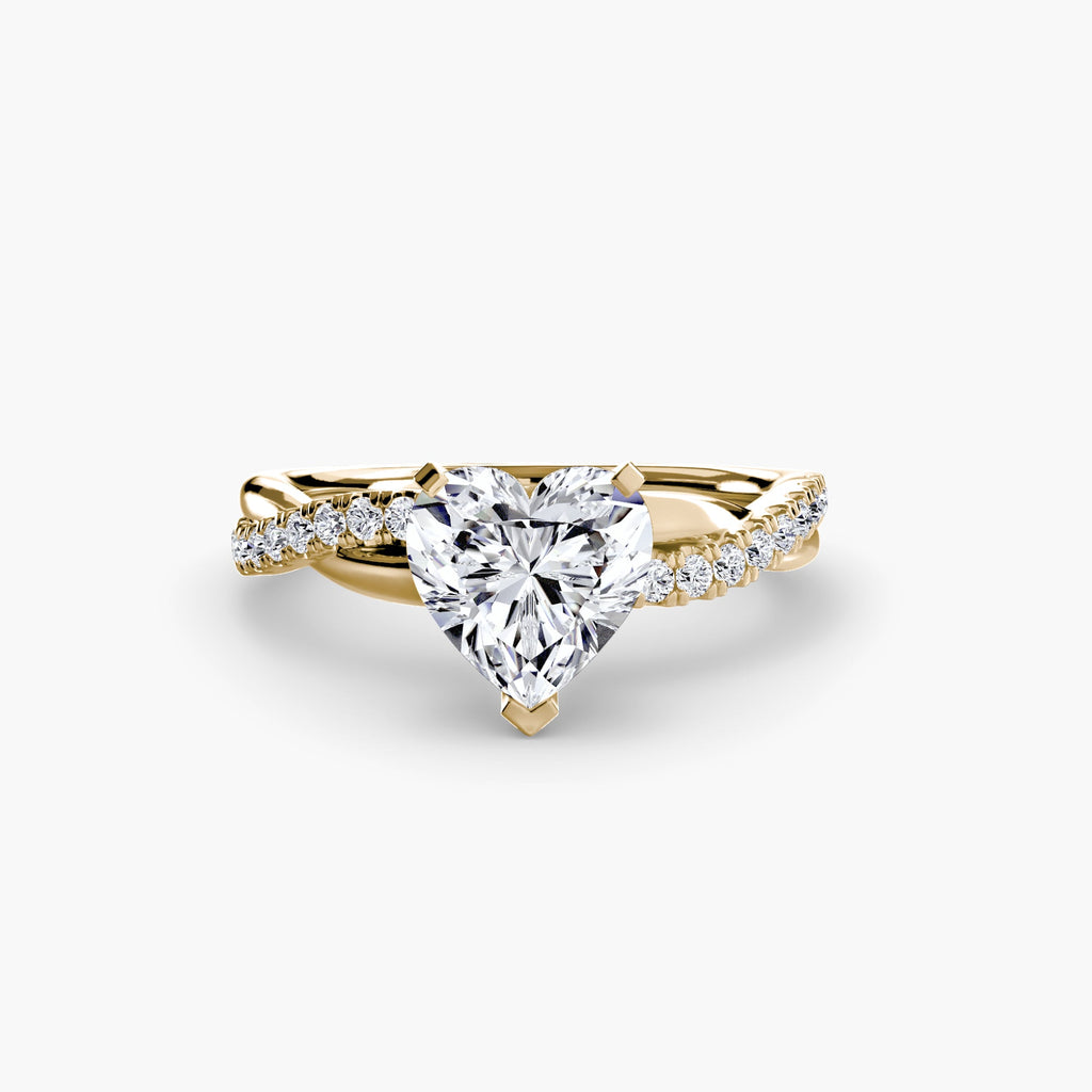 The Emerald Twist Pavé Ring EclectiCarat