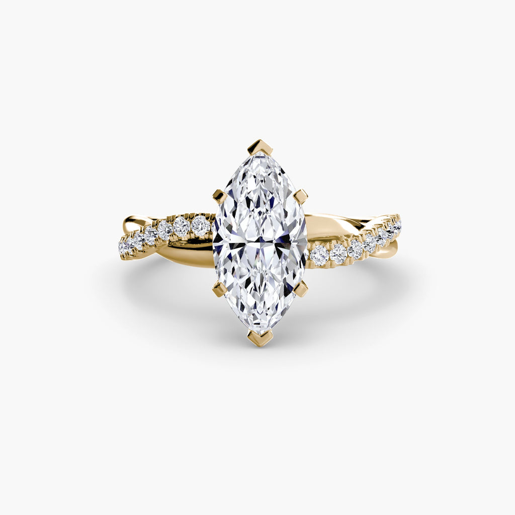 The Emerald Twist Pavé Ring EclectiCarat