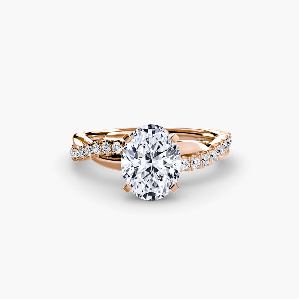 The Emerald Twist Pavé Ring EclectiCarat