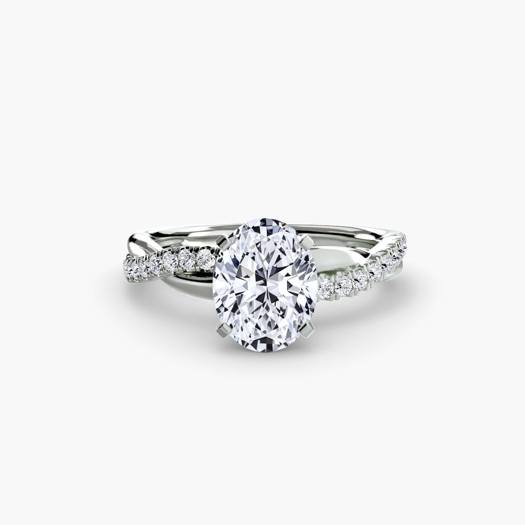 The Emerald Twist Pavé Ring EclectiCarat