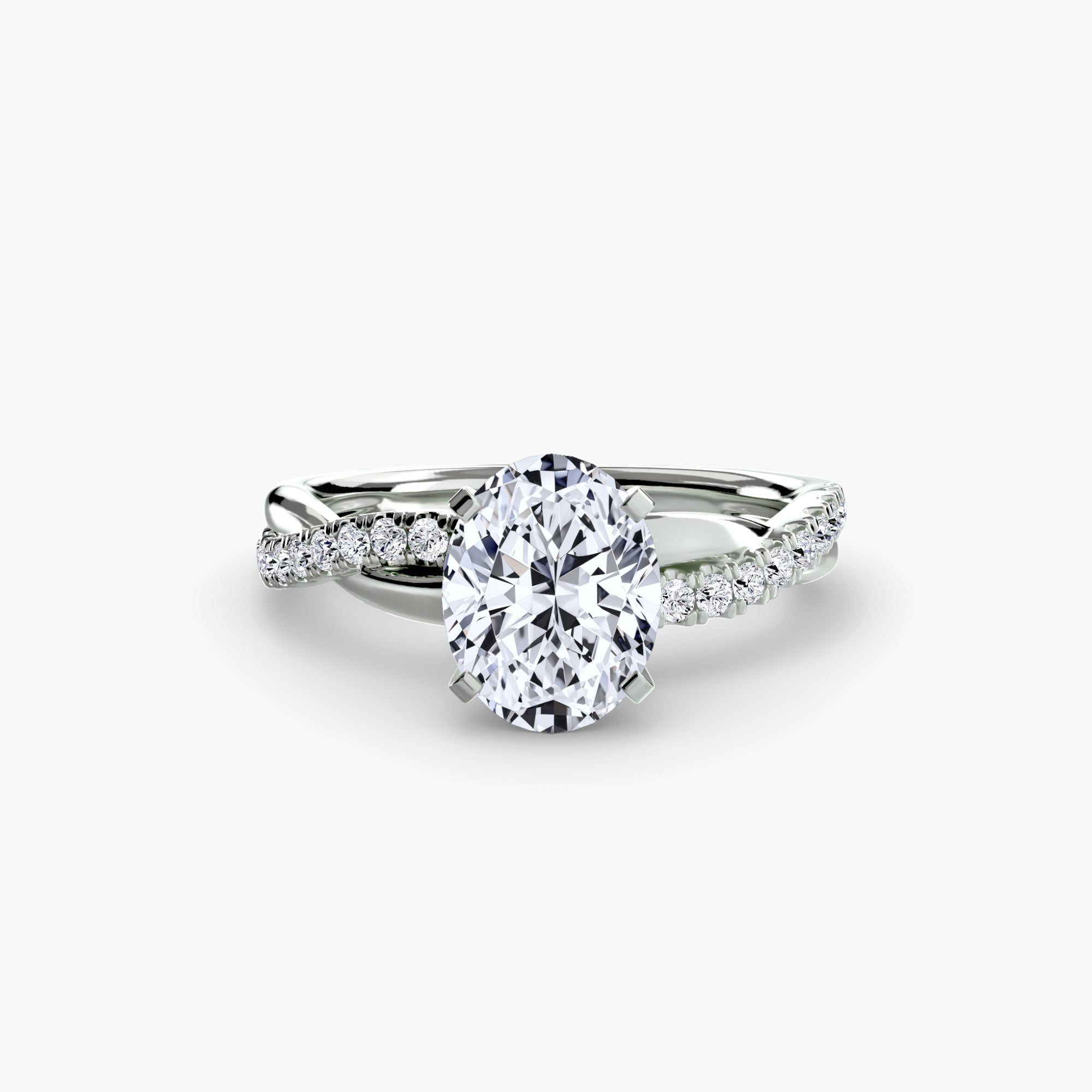 The Emerald Twist Pavé Ring EclectiCarat