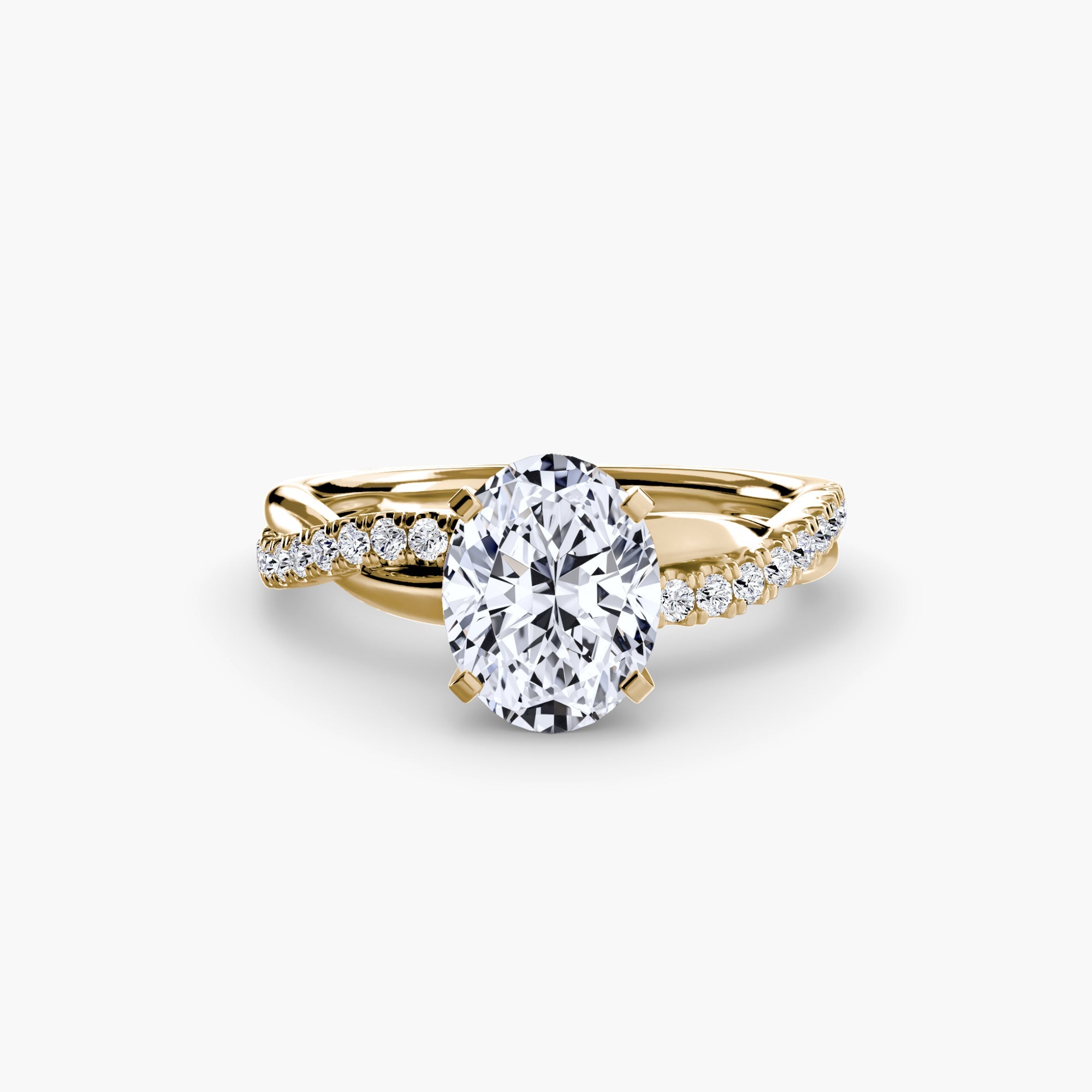 The Emerald Twist Pavé Ring EclectiCarat